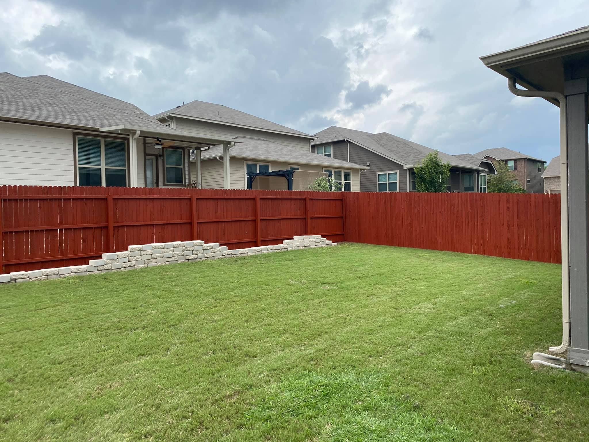 Fence Stain and seal for Ansley Staining and Exterior Works in New Braunfels, TX