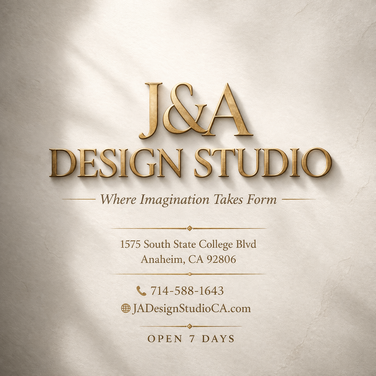  for JA Design Studio LLC in Anaheim, CA