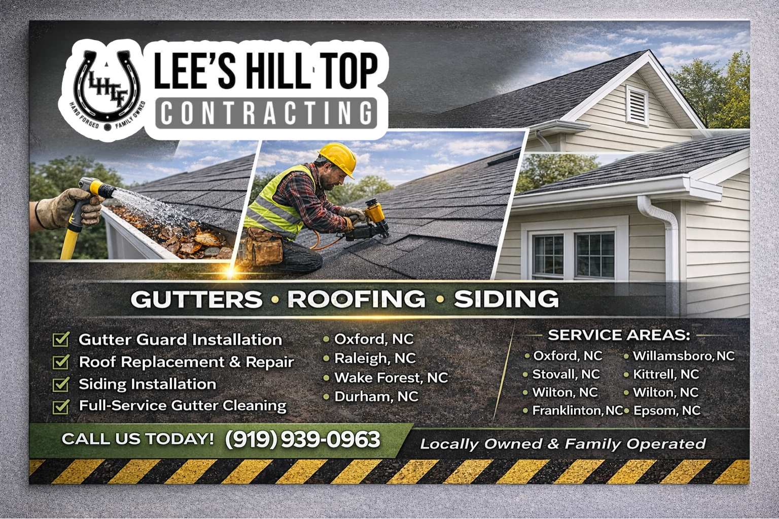  for Lee’s Hill Top Contracting in Oxford, NC