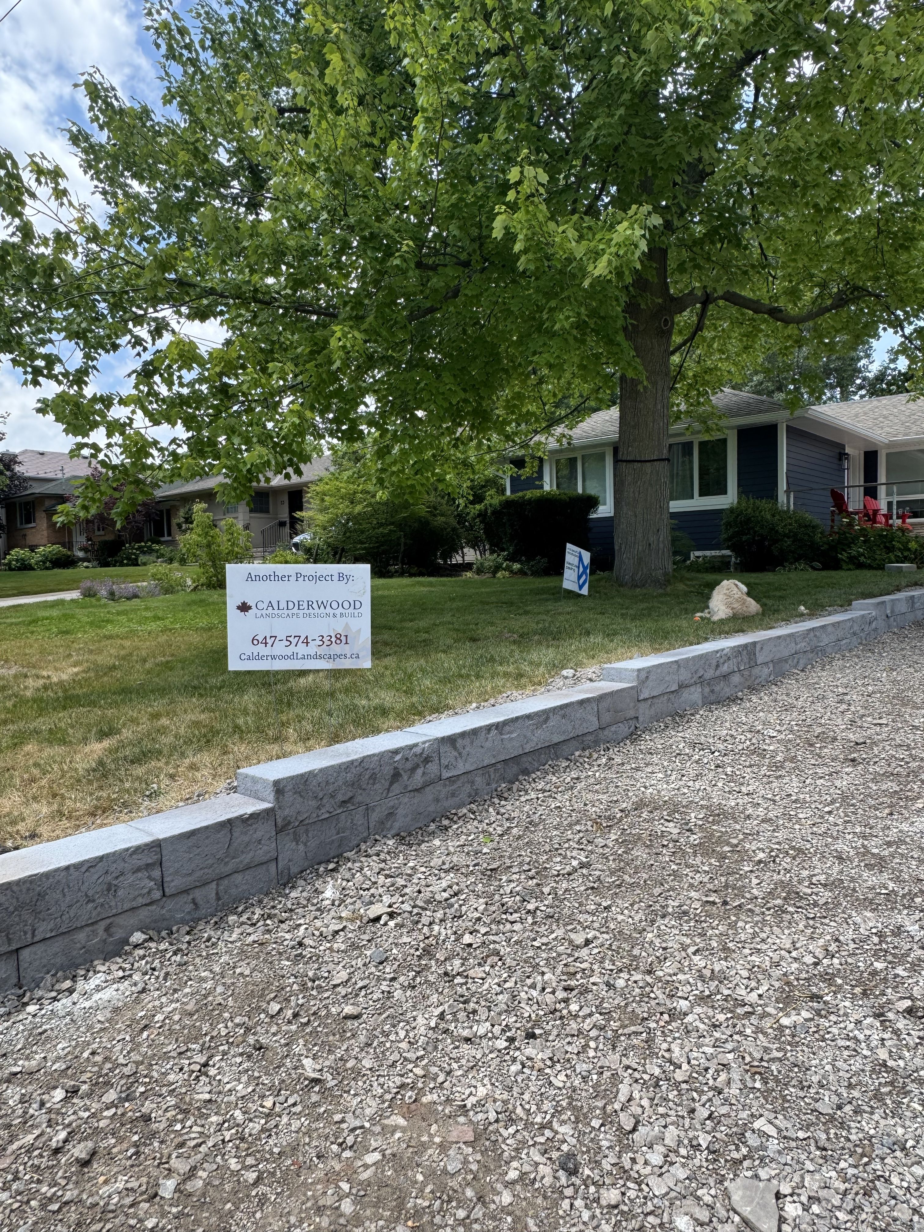 Landscape Construction for Calderwood Landscapes in Oakville, ON