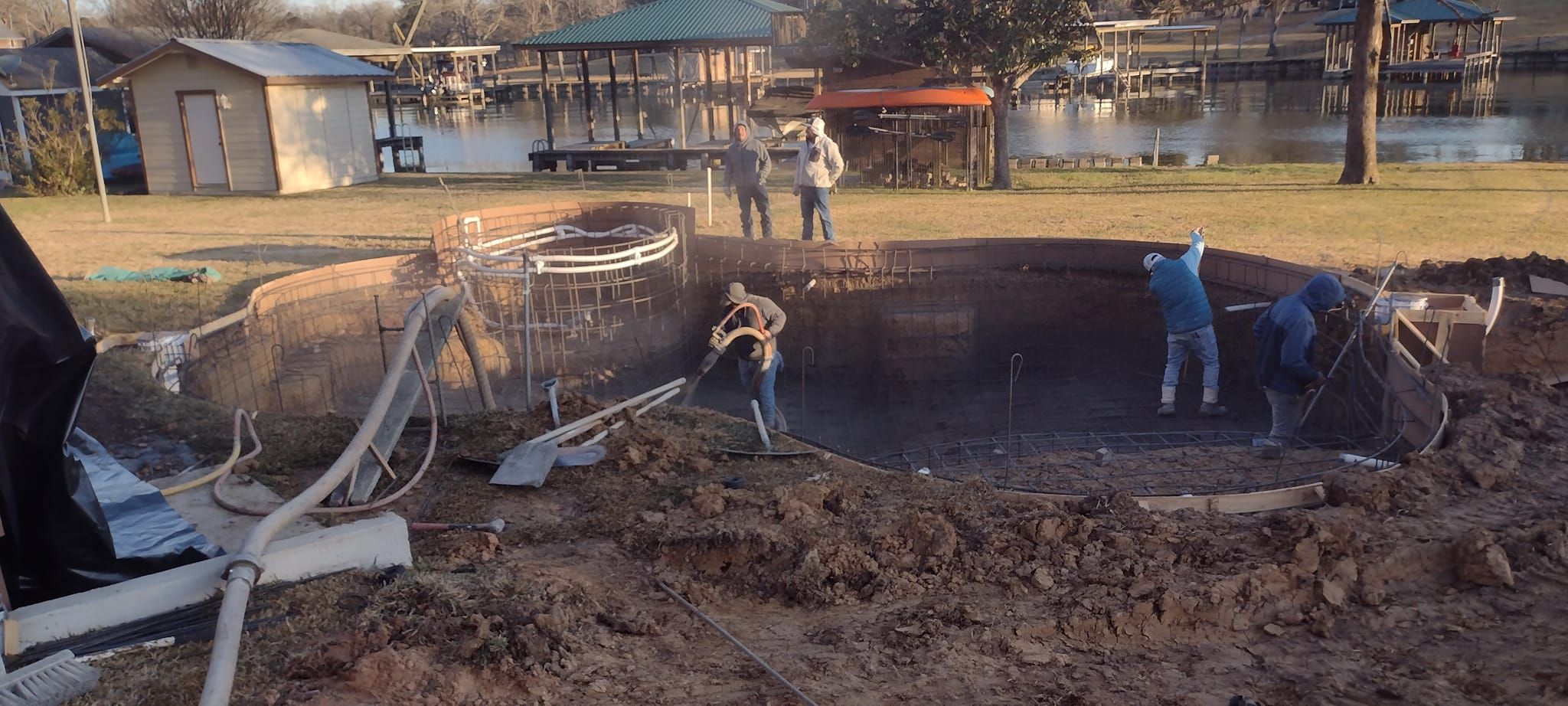 Custom Pool Construction for Out Back Pool and Spa Creations in The Woodlands, TX