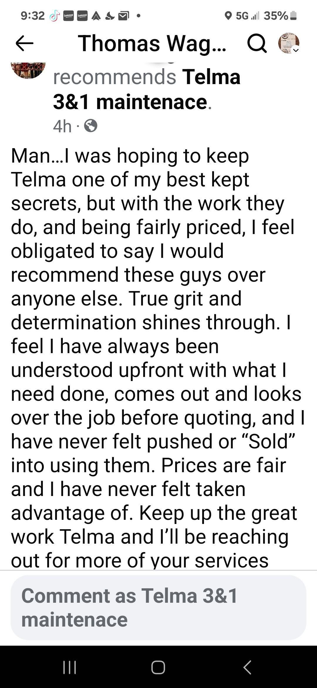  for Tel Ma Landscaping Maintenance LLC  in Urbana, OH