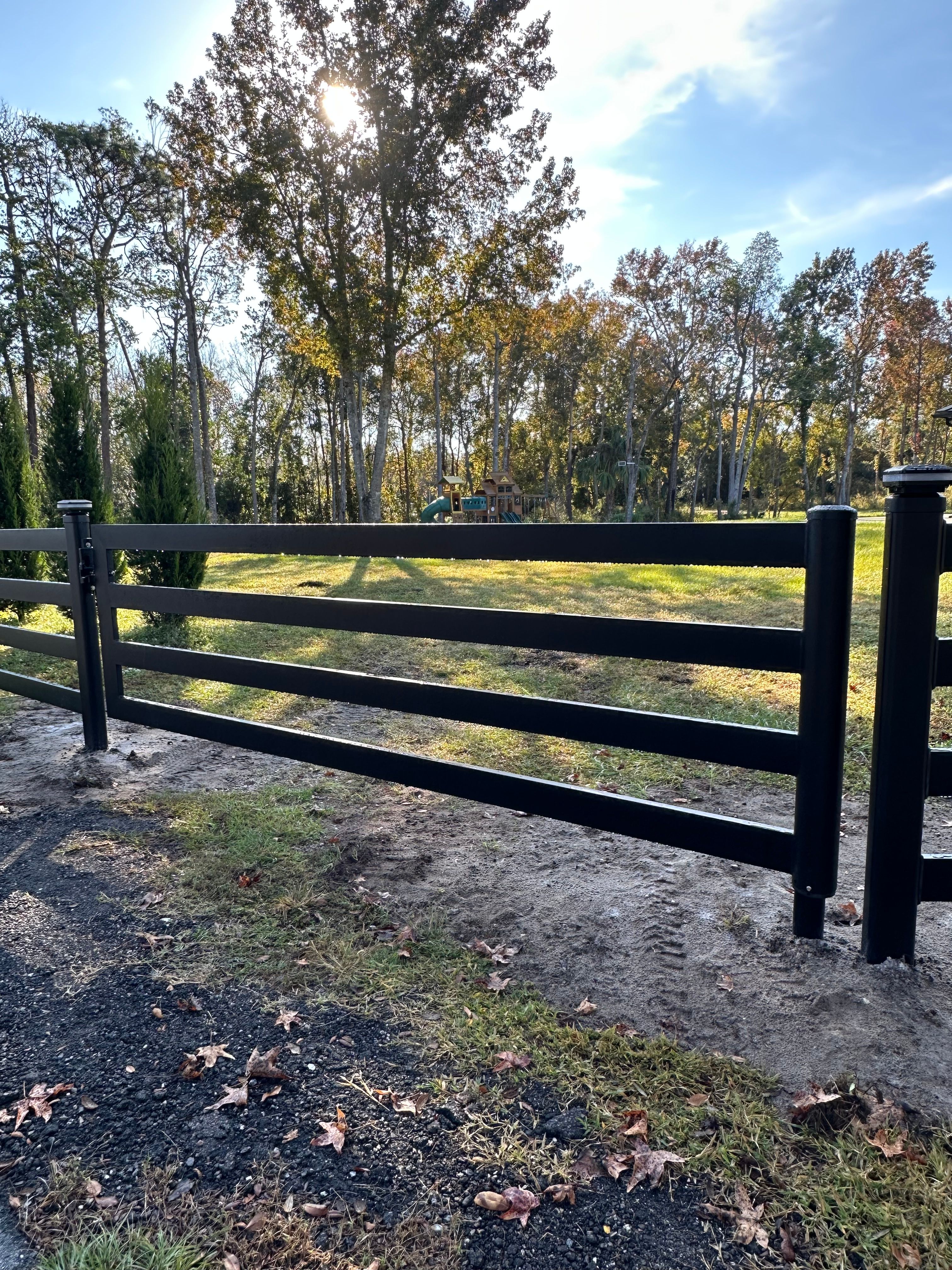 Buckley All Steel Fence for Allbritton's Outdoor Solutions Inc in Geneva, FL