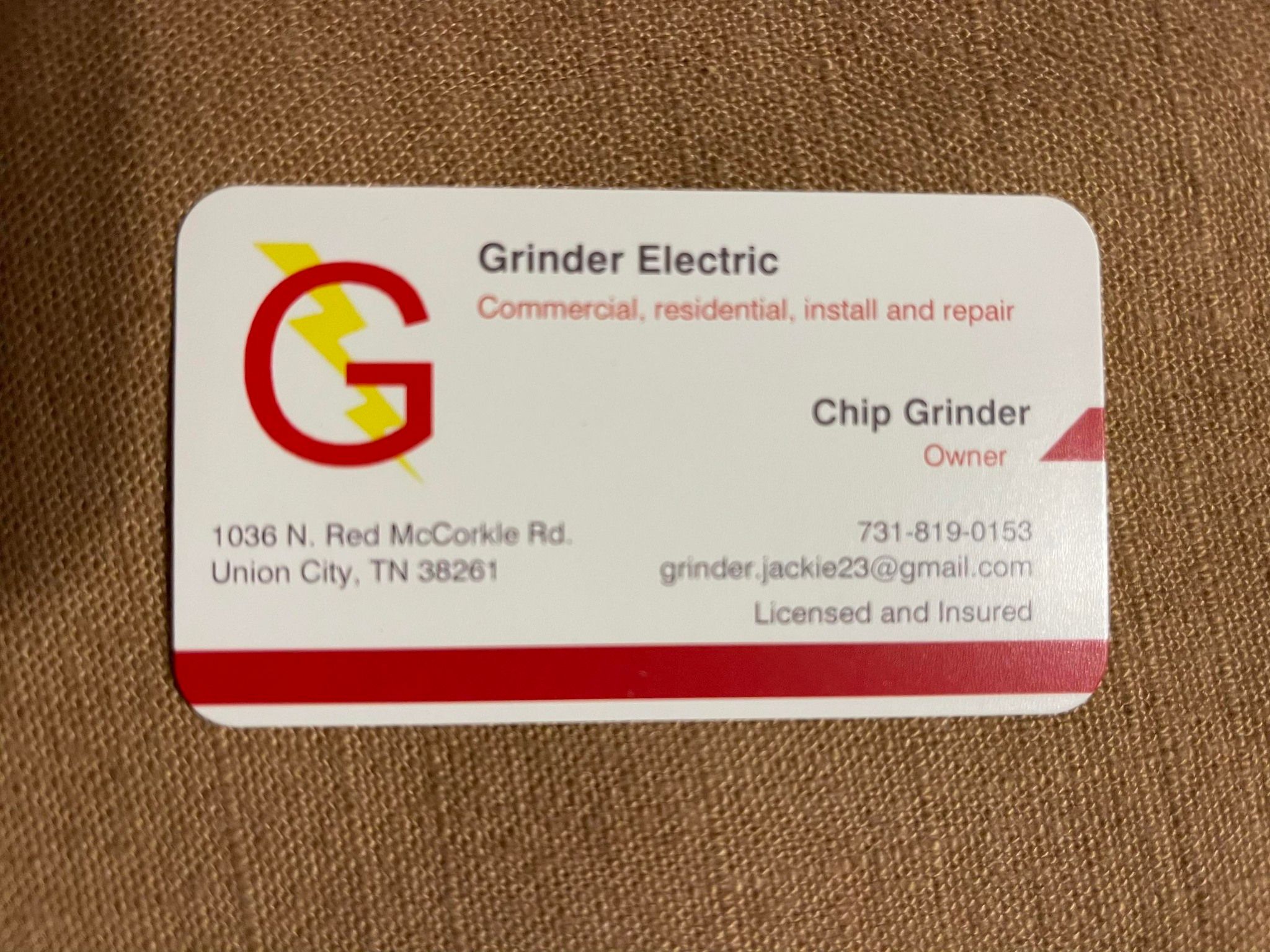  for Grinder Electric in Union City, TN