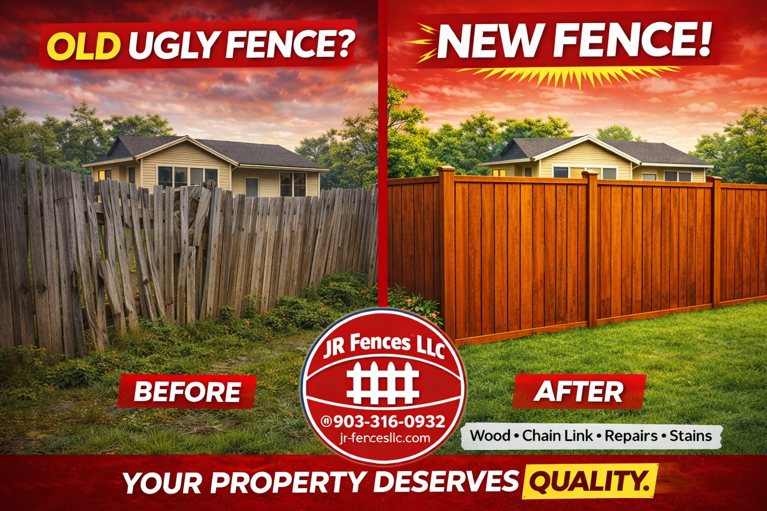  for JR Fences in Dallas, TX
