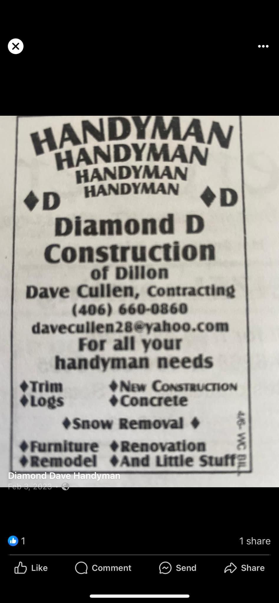  for All About You Handyman Services Inc in Butte, MT