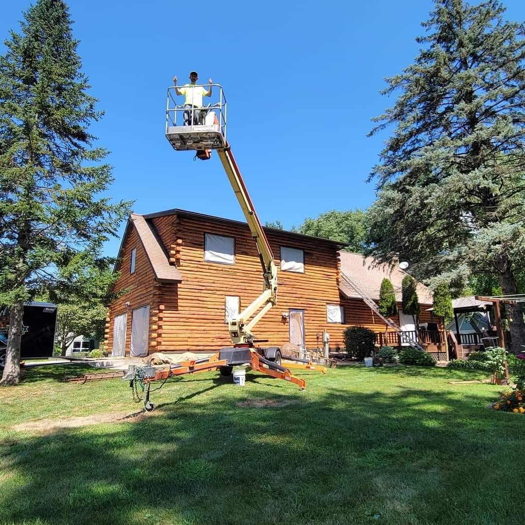 Media Blasting for 218 Painting & Log Restoration LLC in Britt, MN