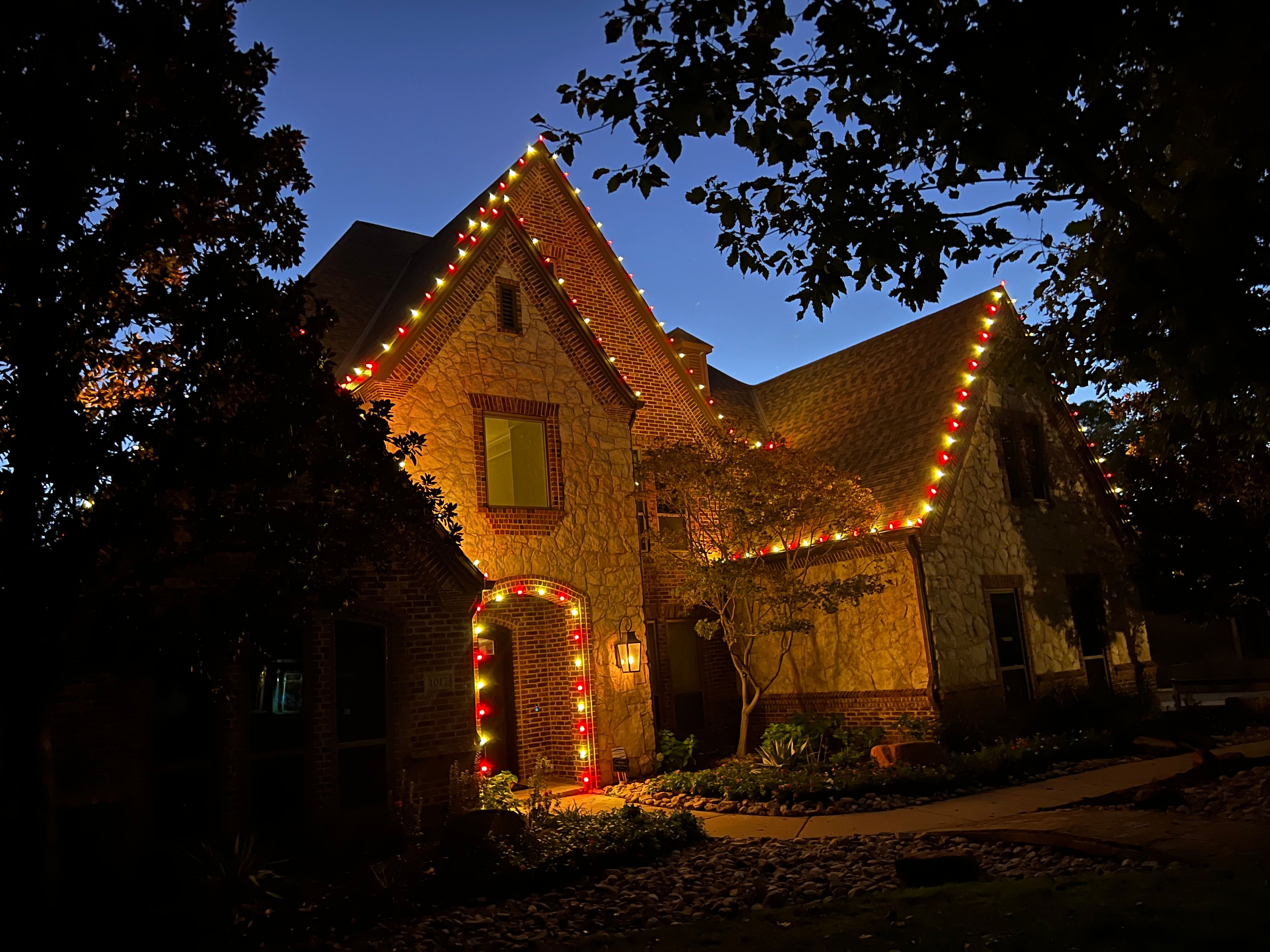 Holiday Lights for Landscape Legends in Roanoke, TX