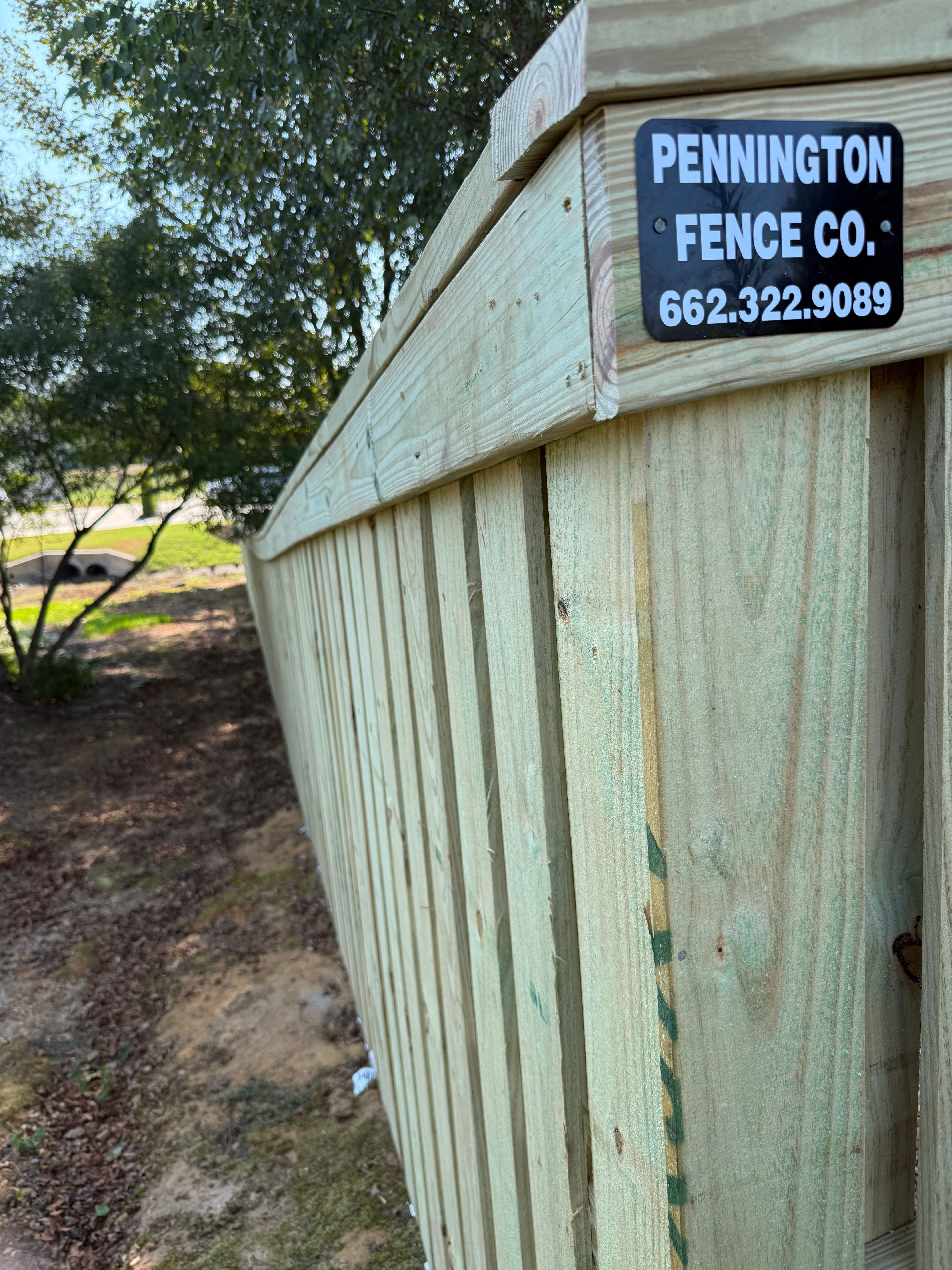  for Pennington Fence Co in Tupelo, MS