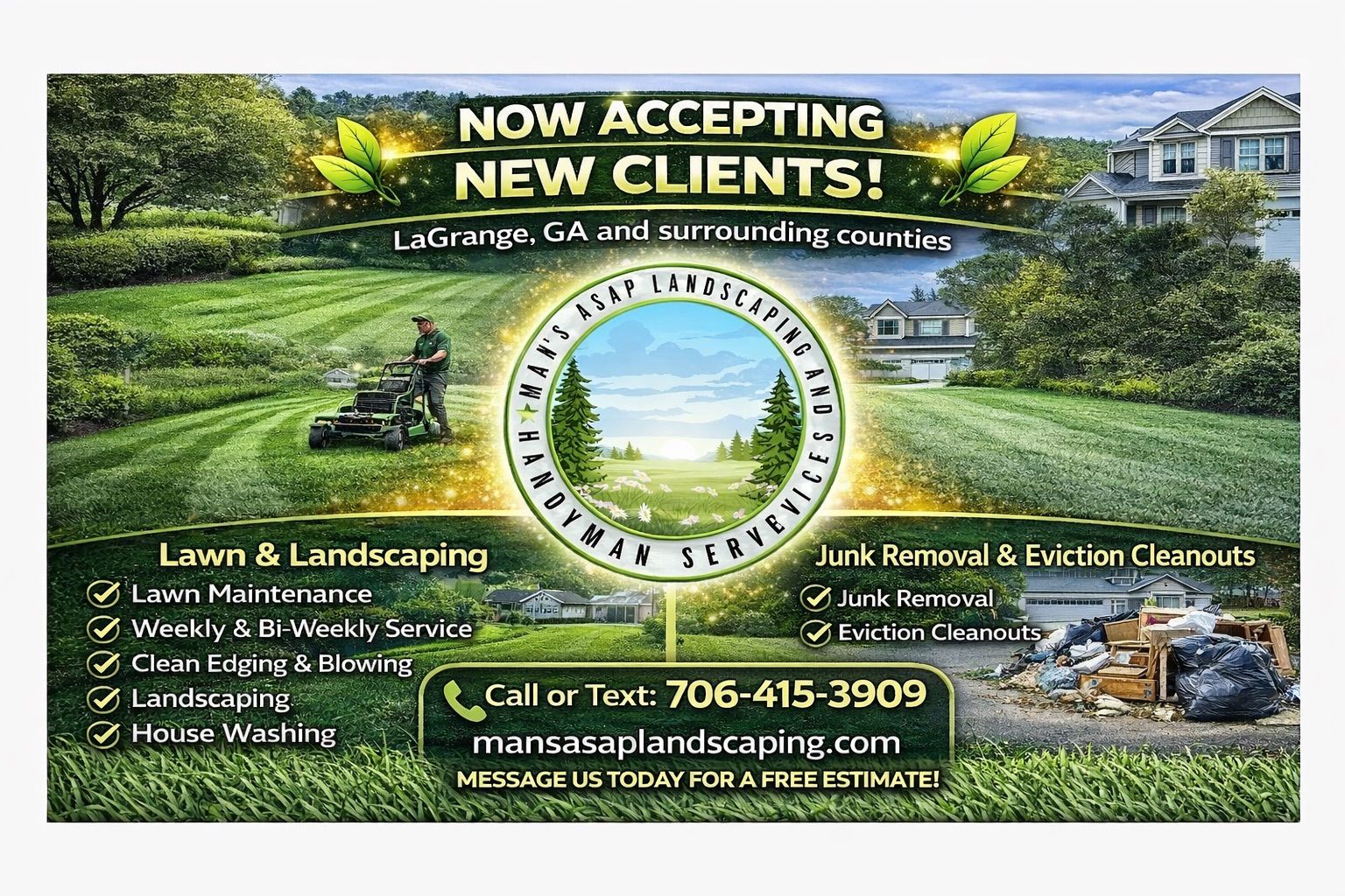  for Man's Asap Landscaping and Handyman Services LLC in Lagrange, GA