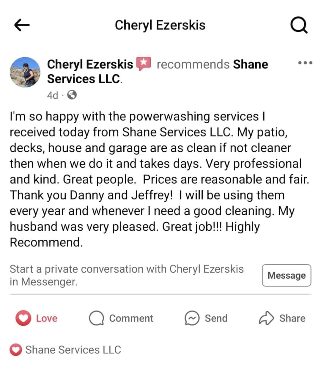  for Shane Services in Sussex County, NJ