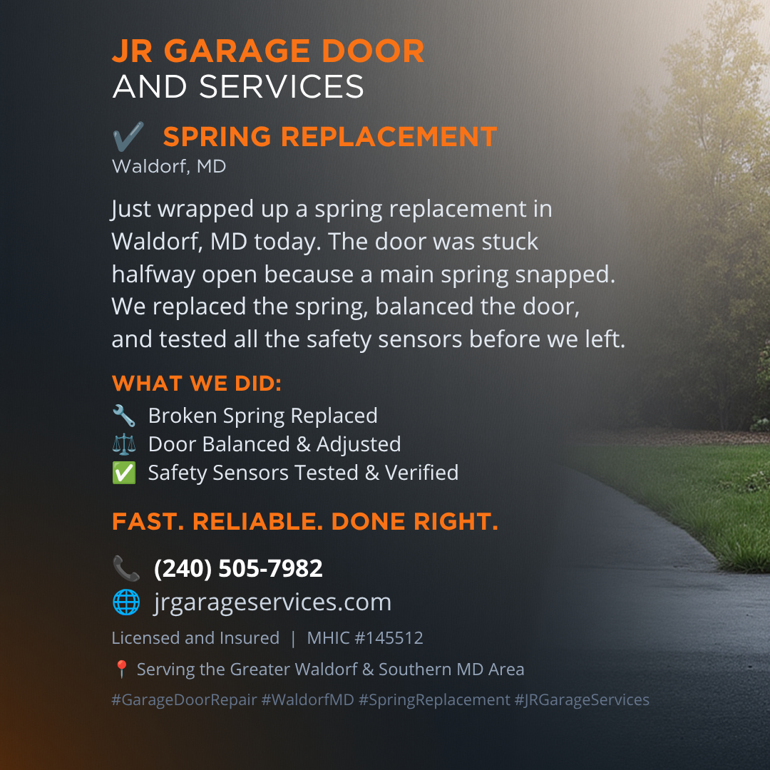  for JR Garage Door and Services in Charles County, MD