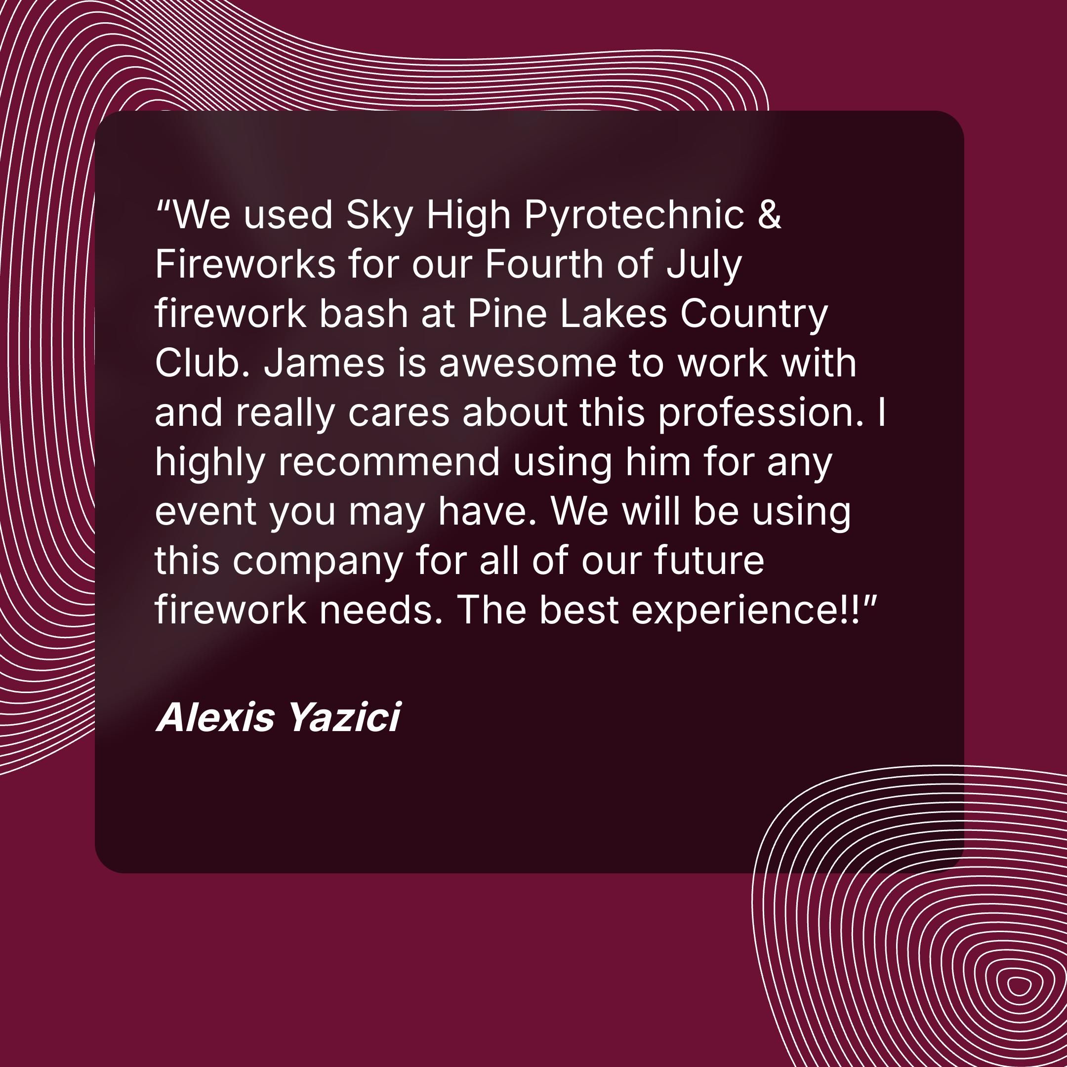  for Sky High Pyrotechnics & Fireworks Serving South Carolina, Georgia and Delaware. Wedding fireworks display company, Fourth of July fireworks display, gender reveal fireworks display, near me, Myrtle Beach Charleston Horry County Georgetown County. in Horry County, SC