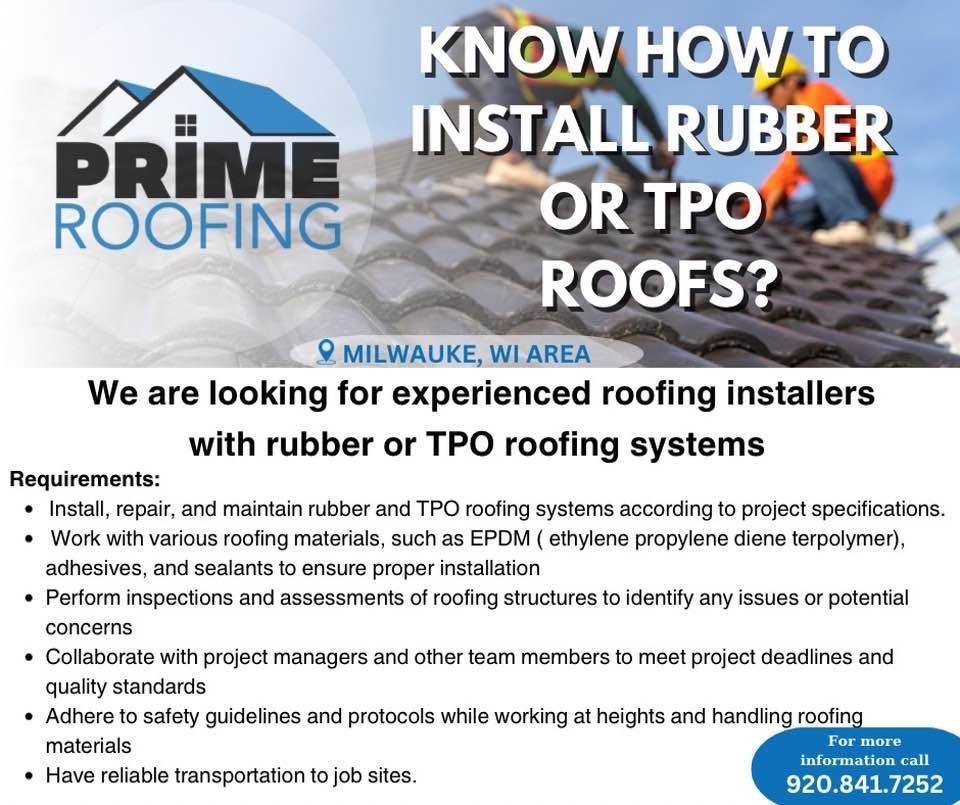  for Prime Roofing LLC in Menasha, WI