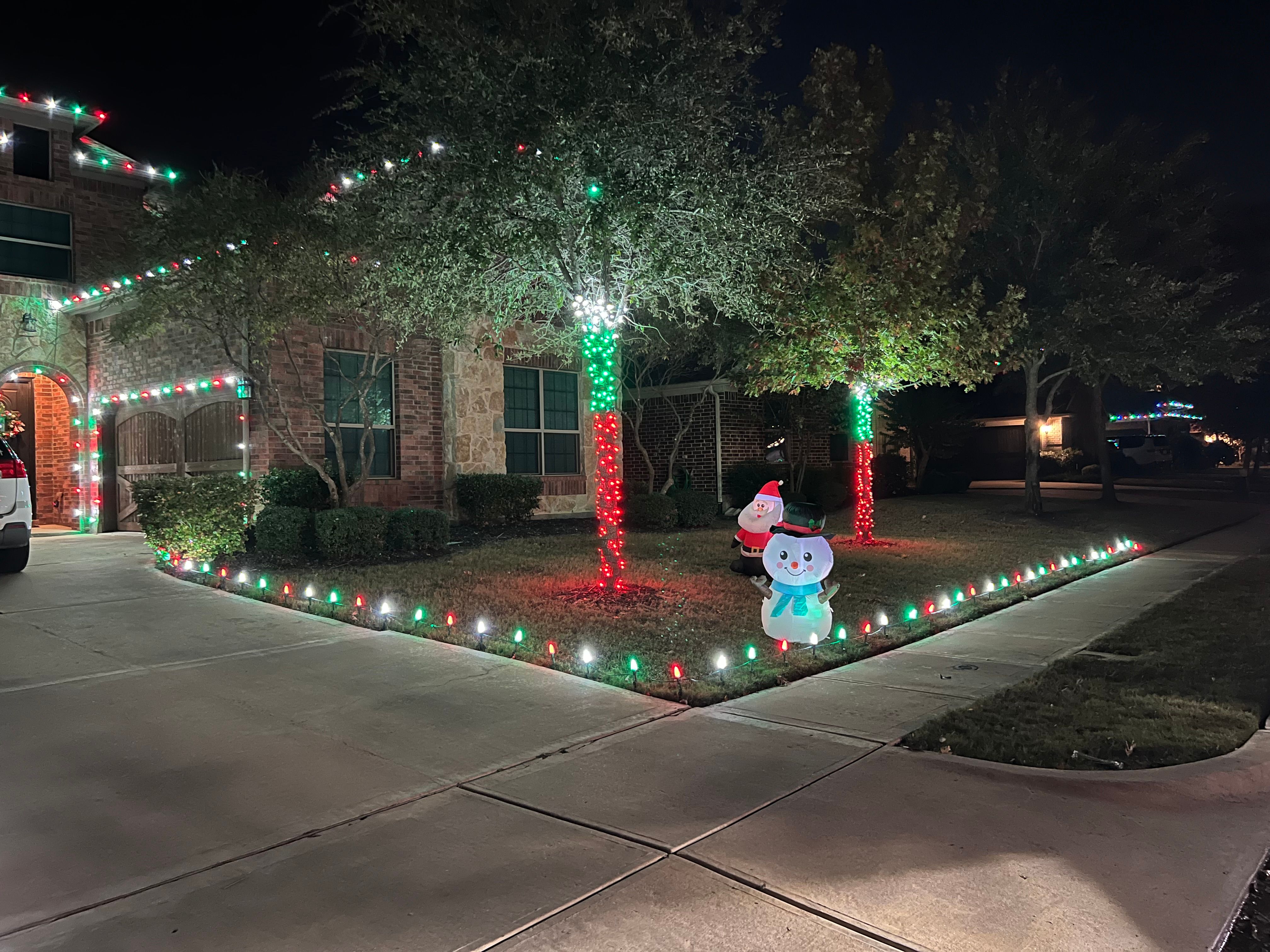 Holiday Lights for Landscape Legends in Roanoke, TX