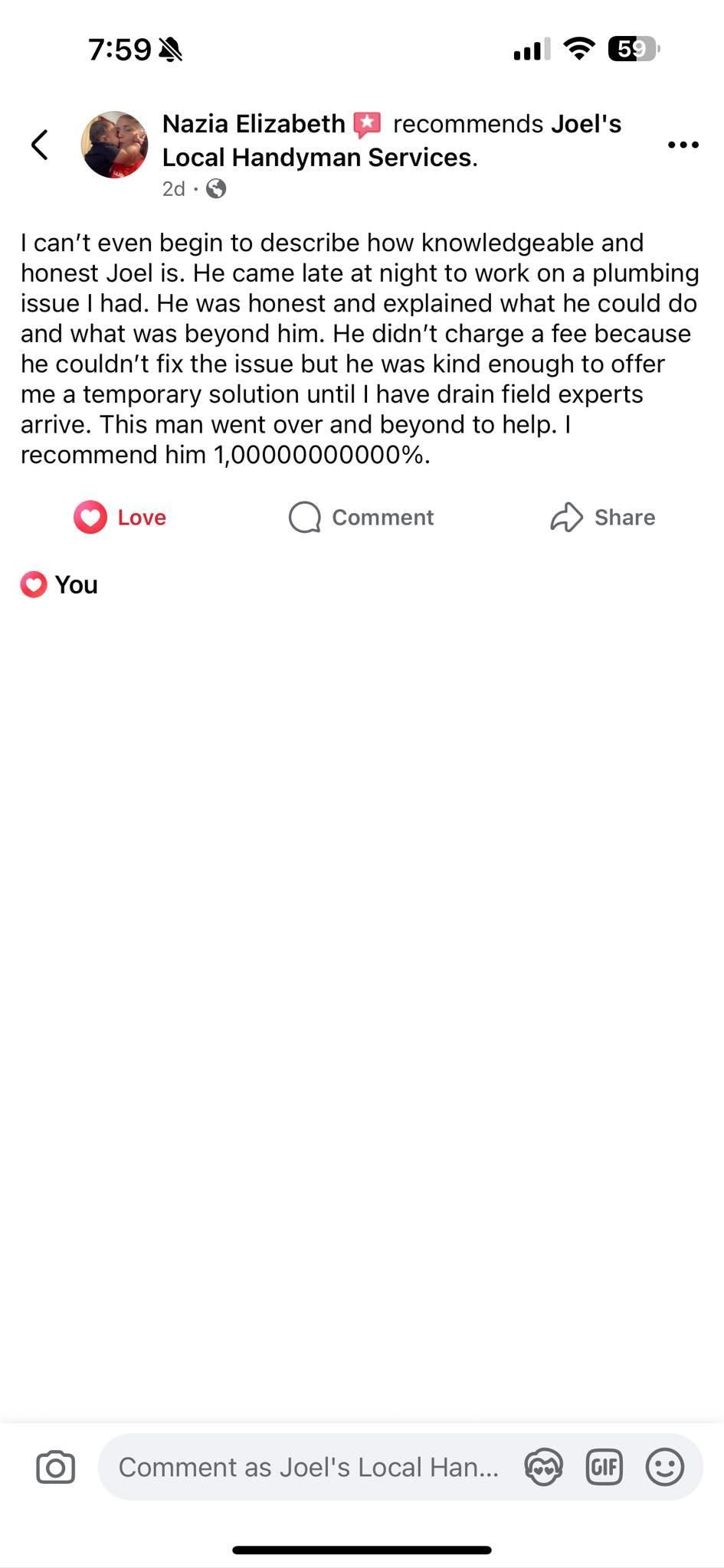  for Joel's Local Handyman Services in Clermont, FL