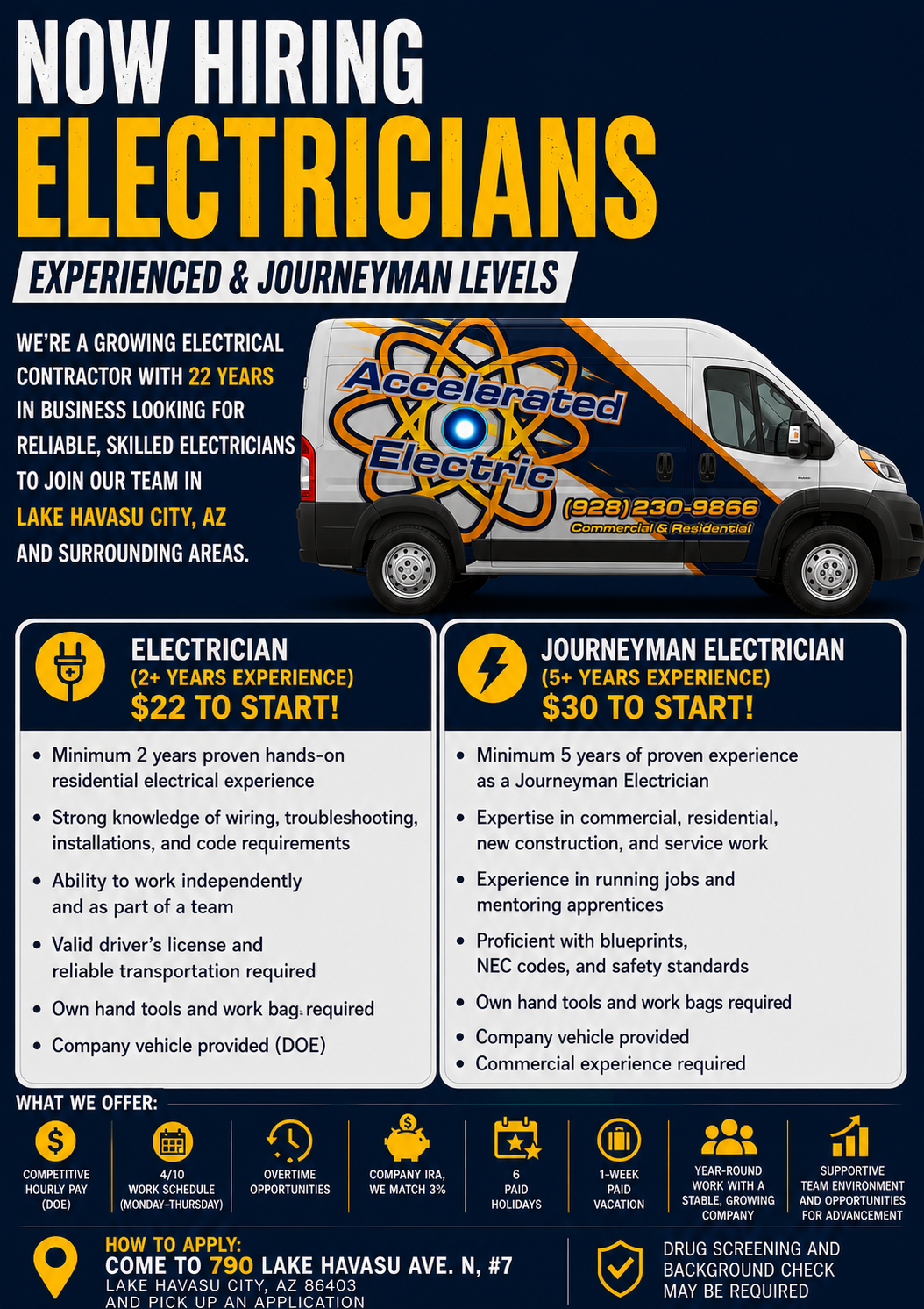 Electrical Repairs for Accelerated Electric in Lake Havasu City, AZ