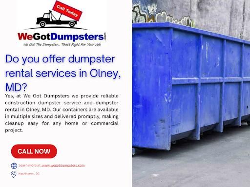  for We Got Dumpsters LLC in Clarksburg, MD