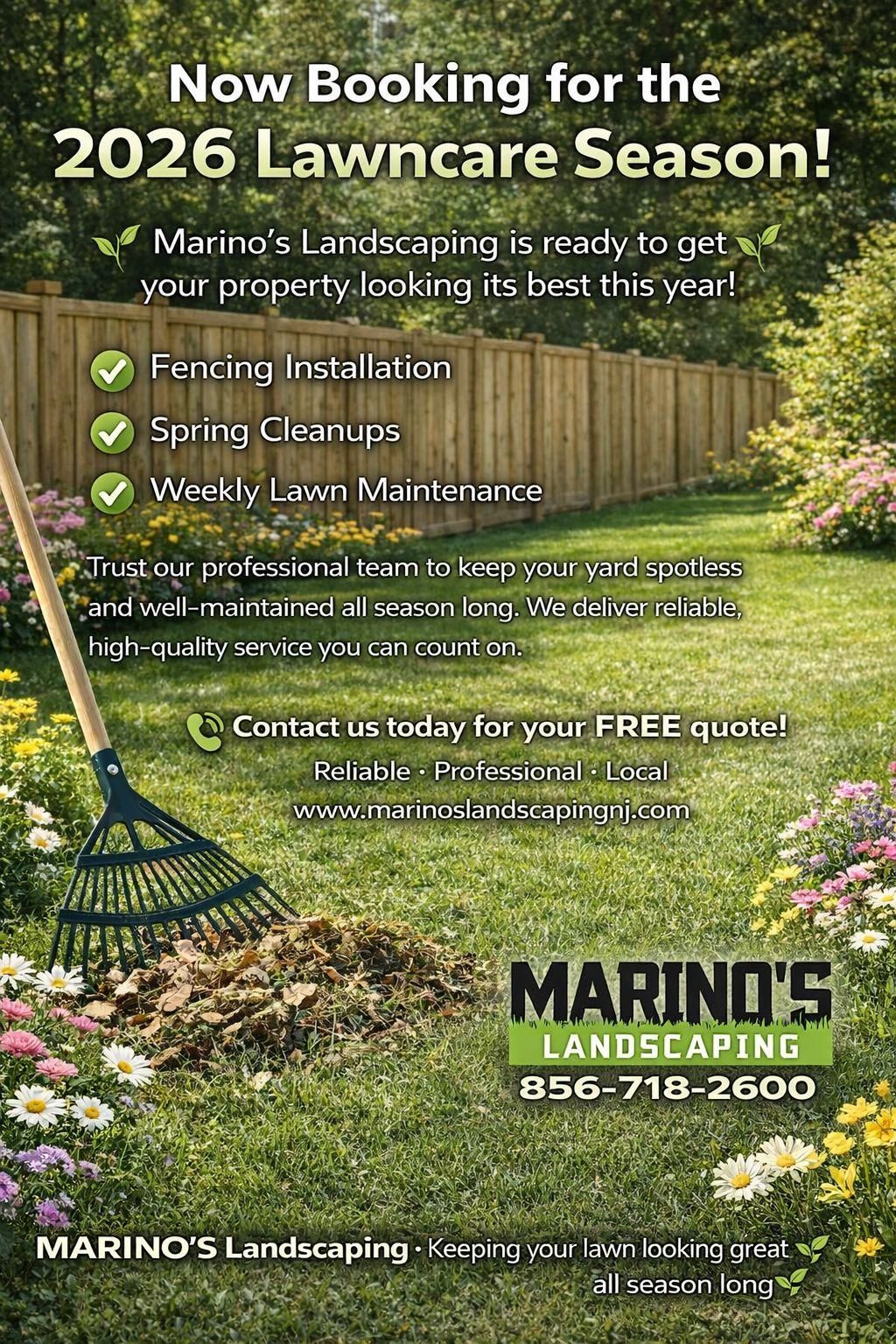  for Marino's Landscaping in Mannington Township, NJ