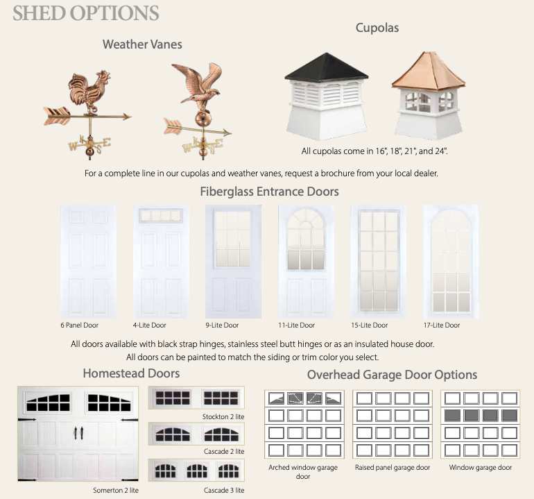 Design Options for Old Glory Sheds & Outdoors in Strasburg, PA