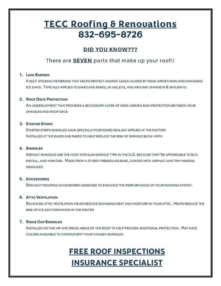 All Photos for TECC Roofing & Renovations in Harris County, TX