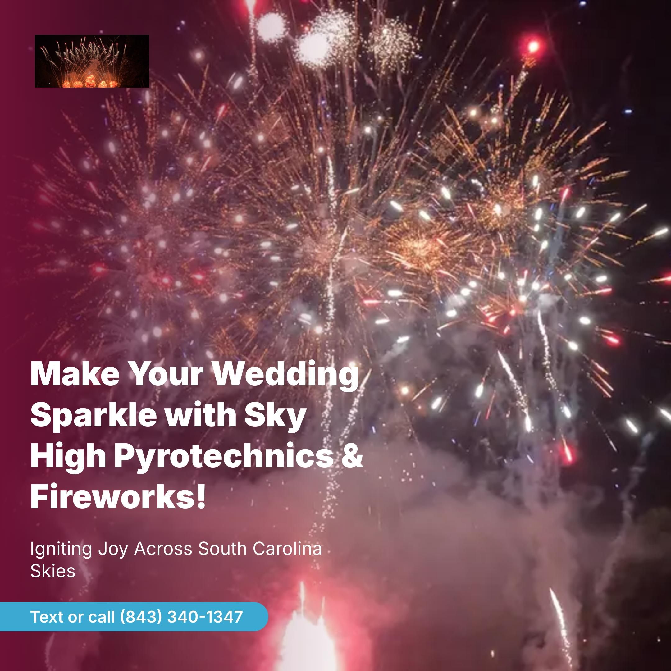  for Sky High Pyrotechnics & Fireworks Serving South Carolina, Georgia and Delaware. Wedding fireworks display company, Fourth of July fireworks display, gender reveal fireworks display, near me, Myrtle Beach Charleston Horry County Georgetown County. in Horry County, SC