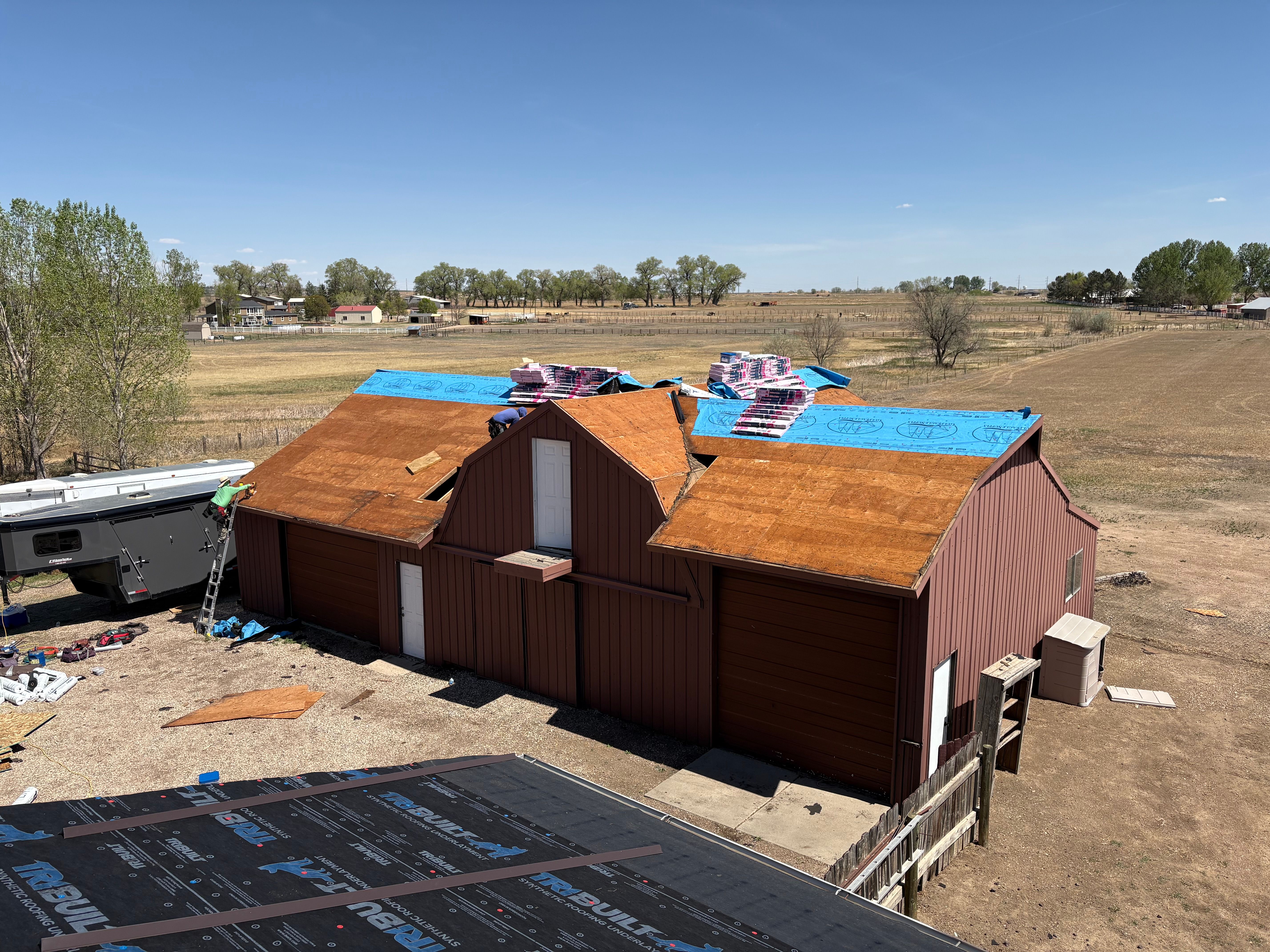 In production for Divine Roofing LLC in Severance, CO