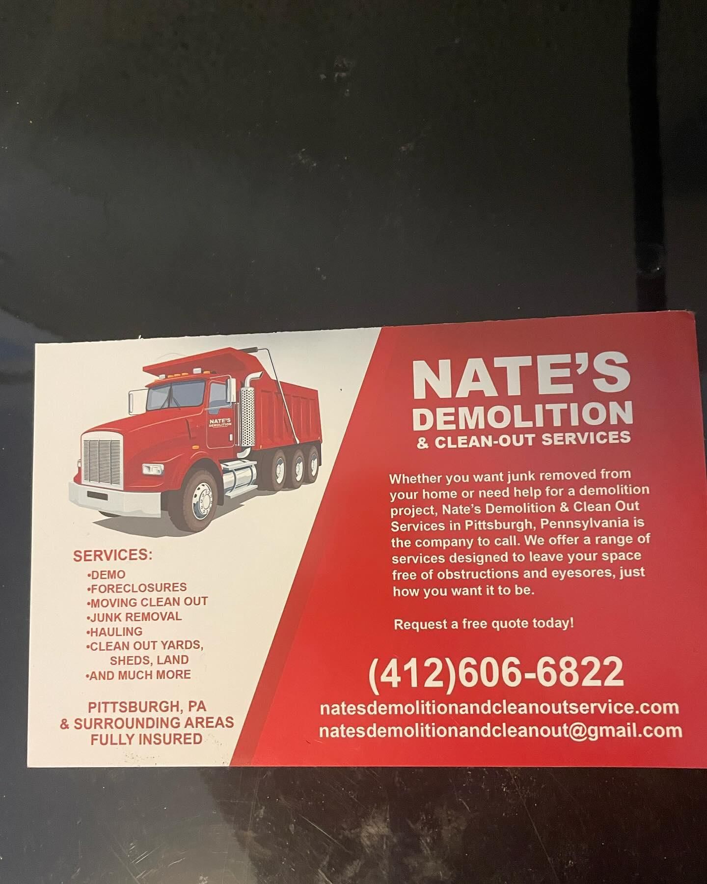  for Nates Demolition and Clean-Out Services LLC in Pittsburgh, PA