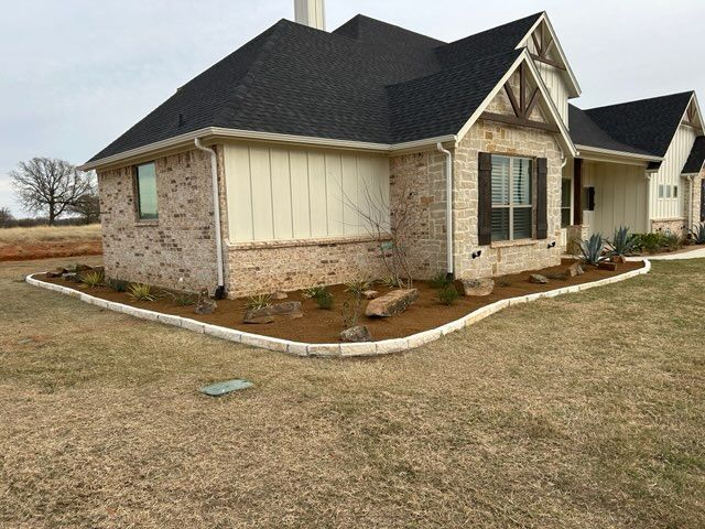 Stonework for L & L Landscape and Design in Weatherford, TX