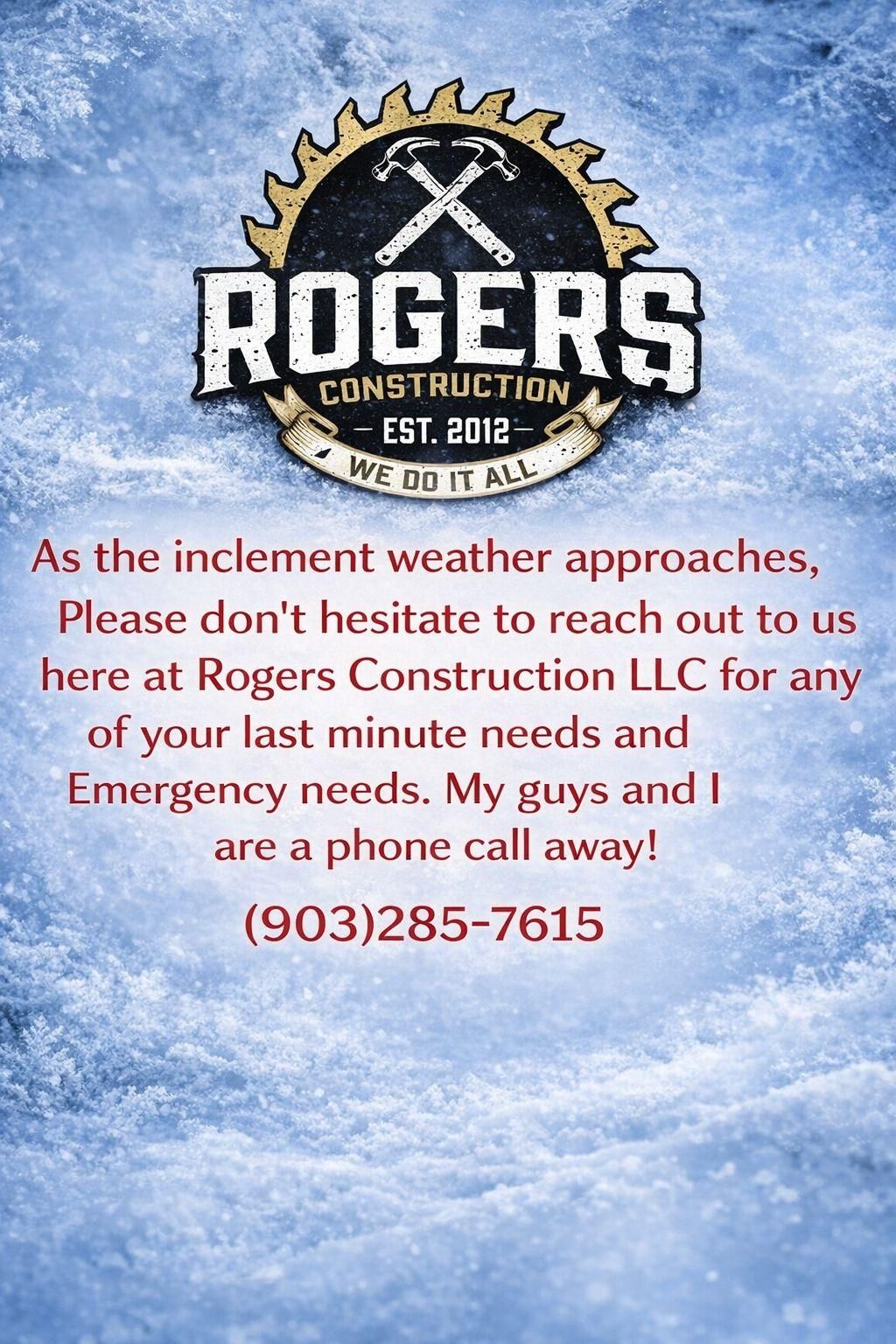  for Rogers Construction in Mount Vernon, TX