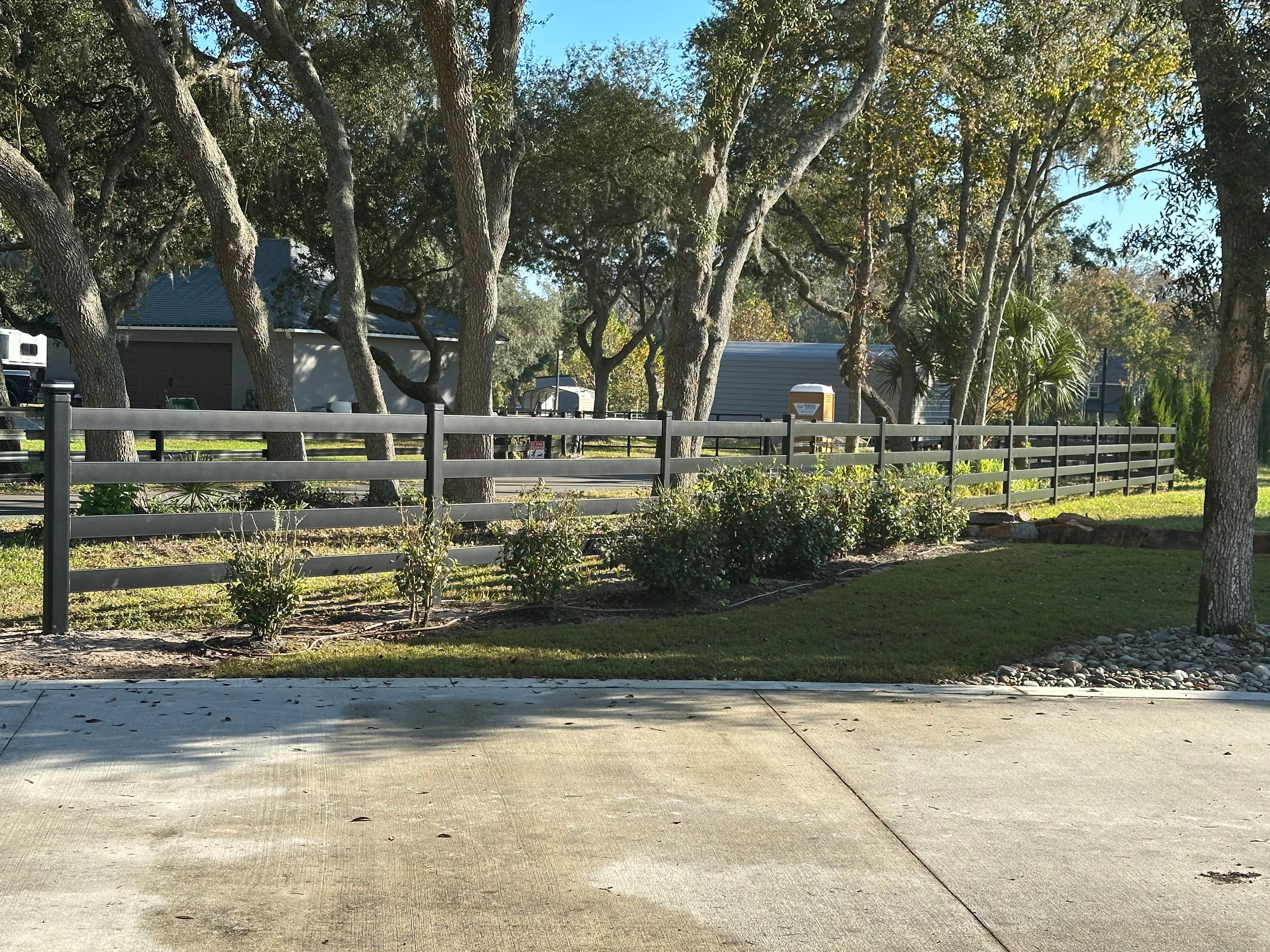 Buckley All Steel Fence for Allbritton's Outdoor Solutions Inc in Geneva, FL