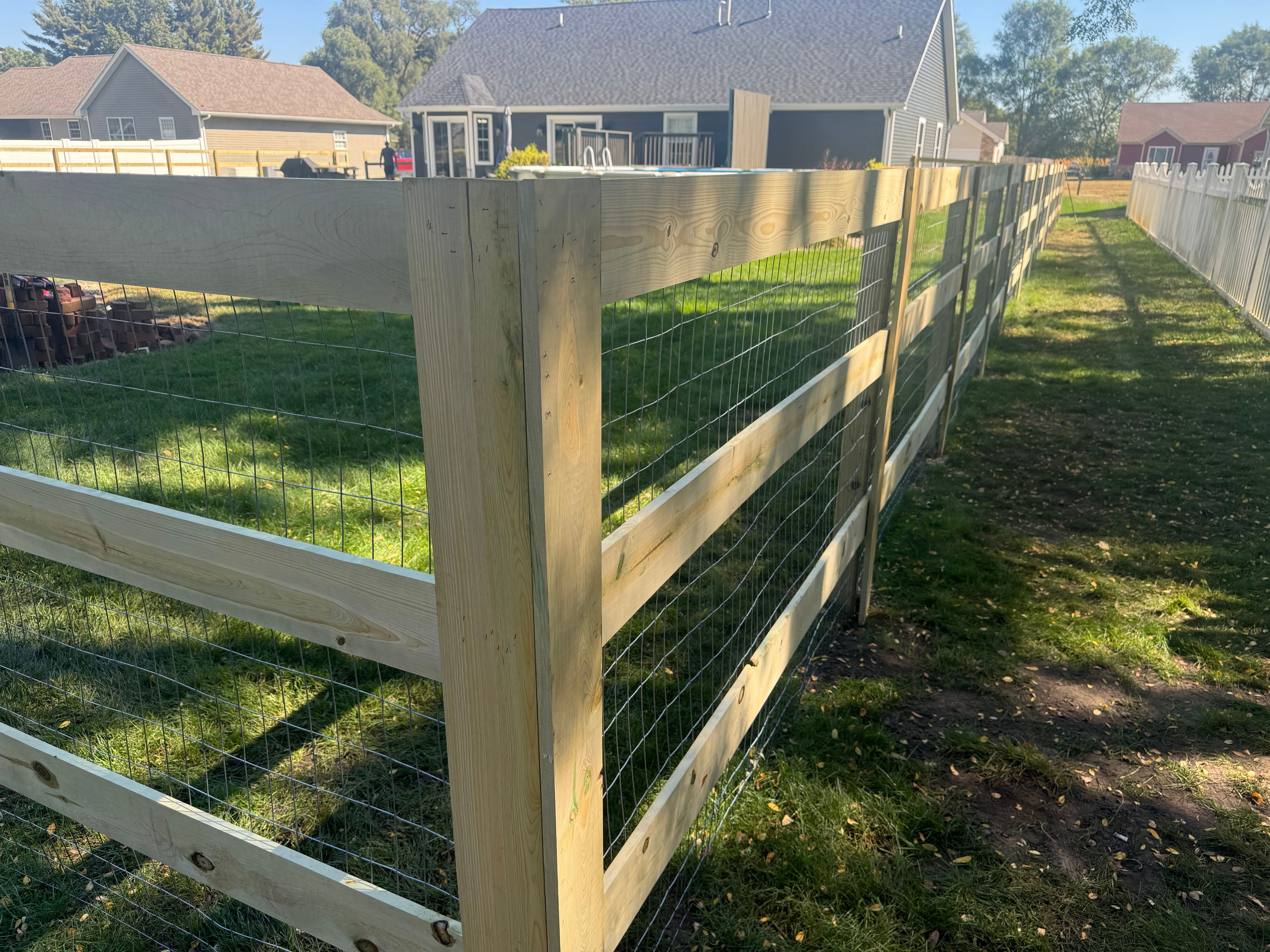 Fences for Risner Construction in De Motte, IN
