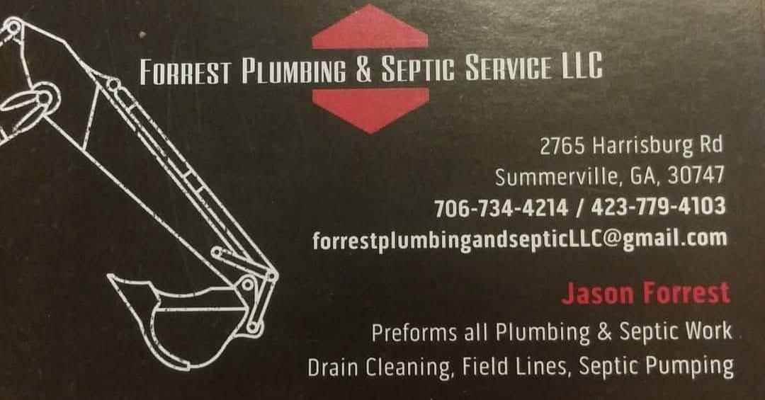 All Photos for Forrest Plumbing and Septic Service LLC in Summerville, GA