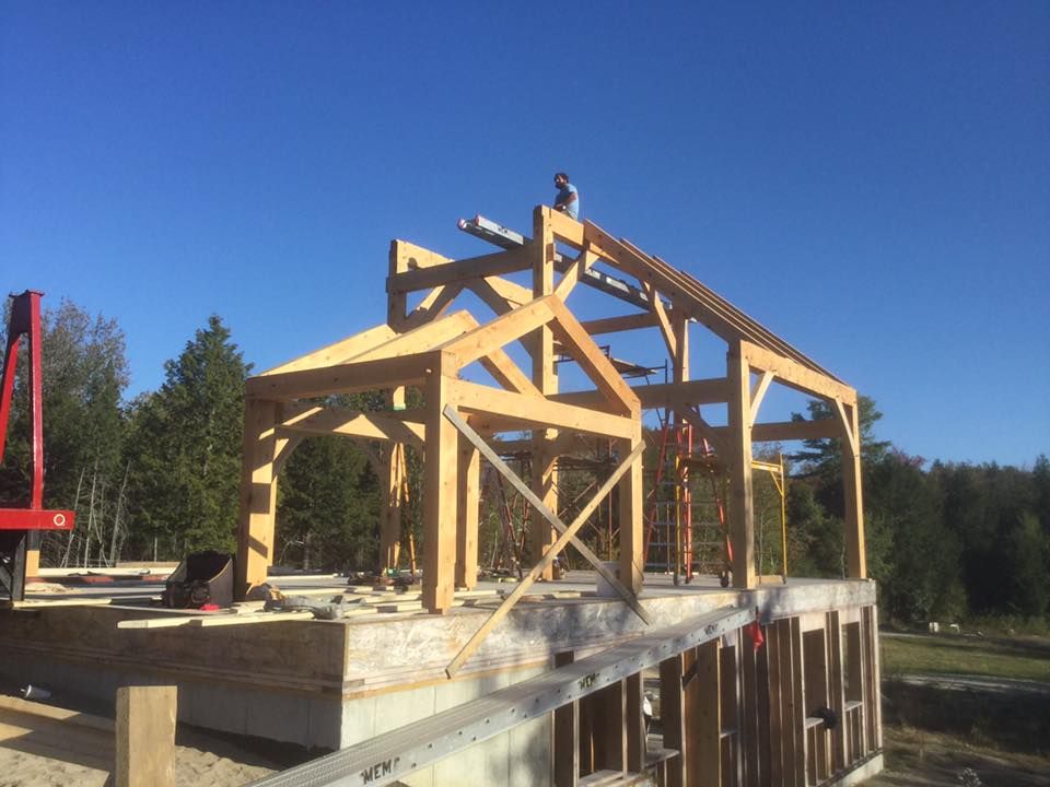 Exterior Renovations for Dresser Timber Frames in Dedham, ME