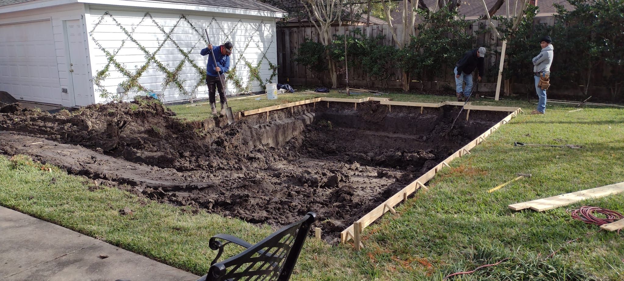 Custom Pool Construction for Out Back Pool and Spa Creations in The Woodlands, TX