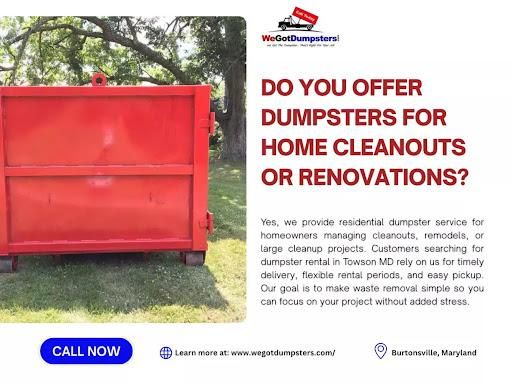  for We Got Dumpsters LLC in Clarksburg, MD
