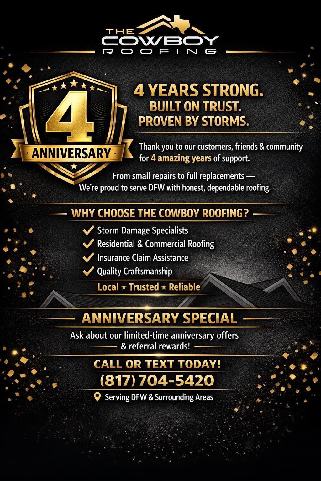  for The Cowboy Roofing in Fort Worth, TX