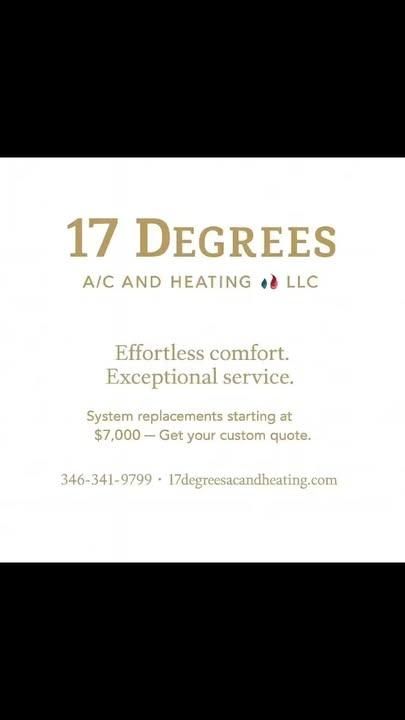  for 17 Degrees A/C and Heating in Houston, TX