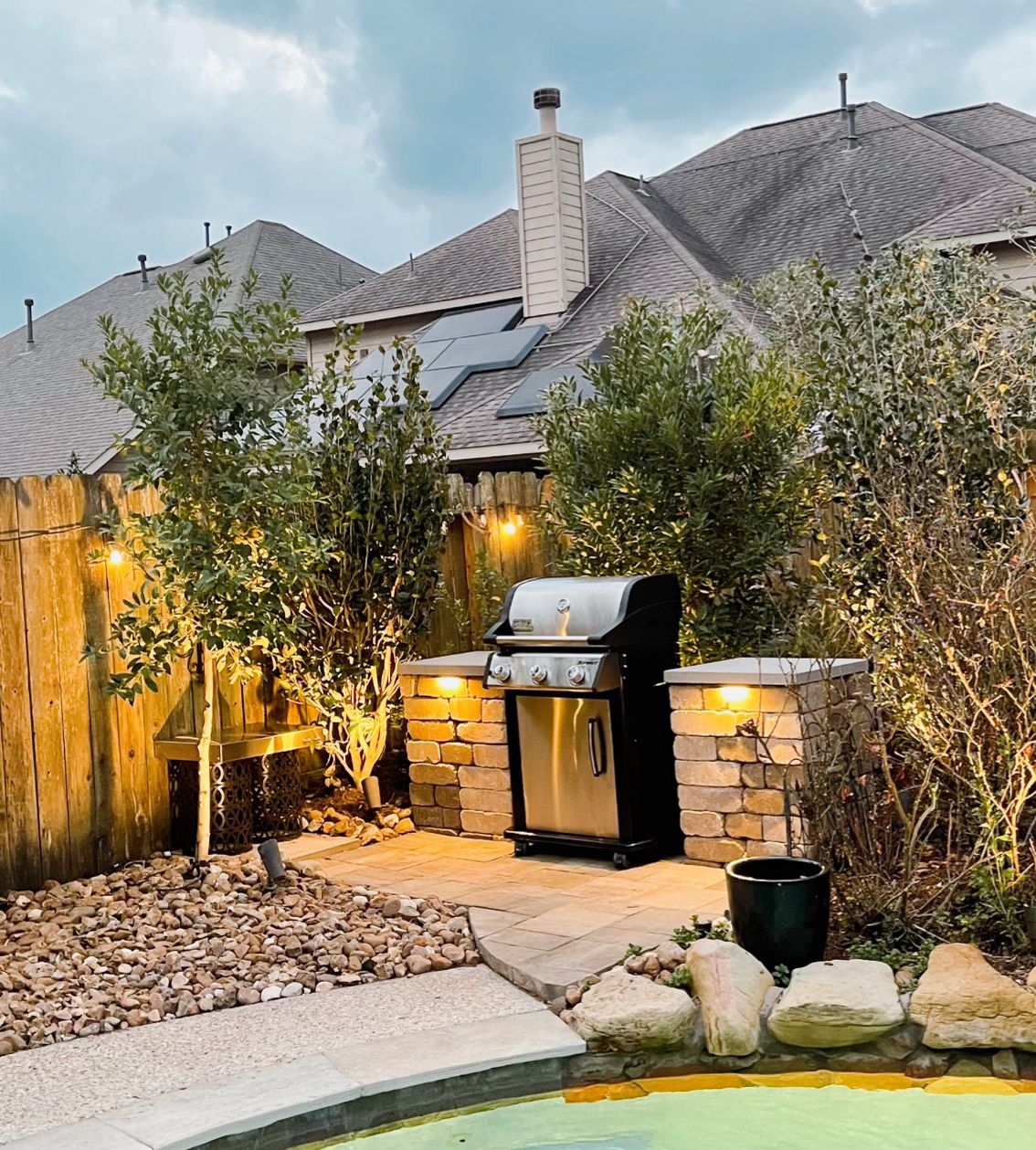 Outdoor Features for Atlas Land Design in Creekside Park, TX