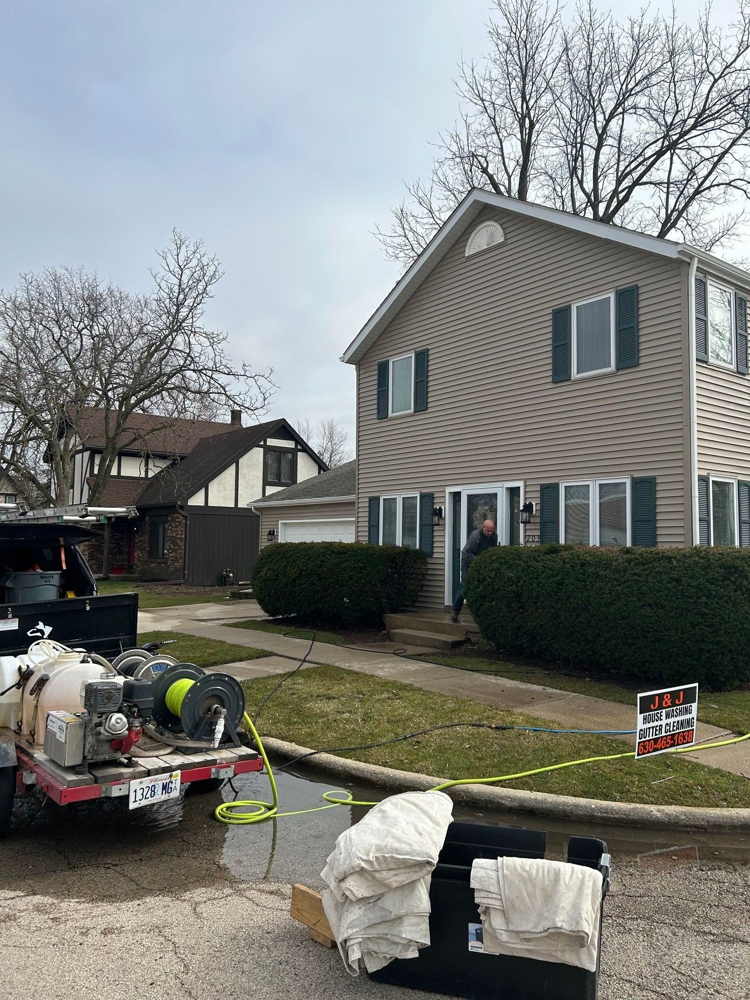 Home Softwash for J&J Power Washing and Gutter Cleaning in Sycamore, IL