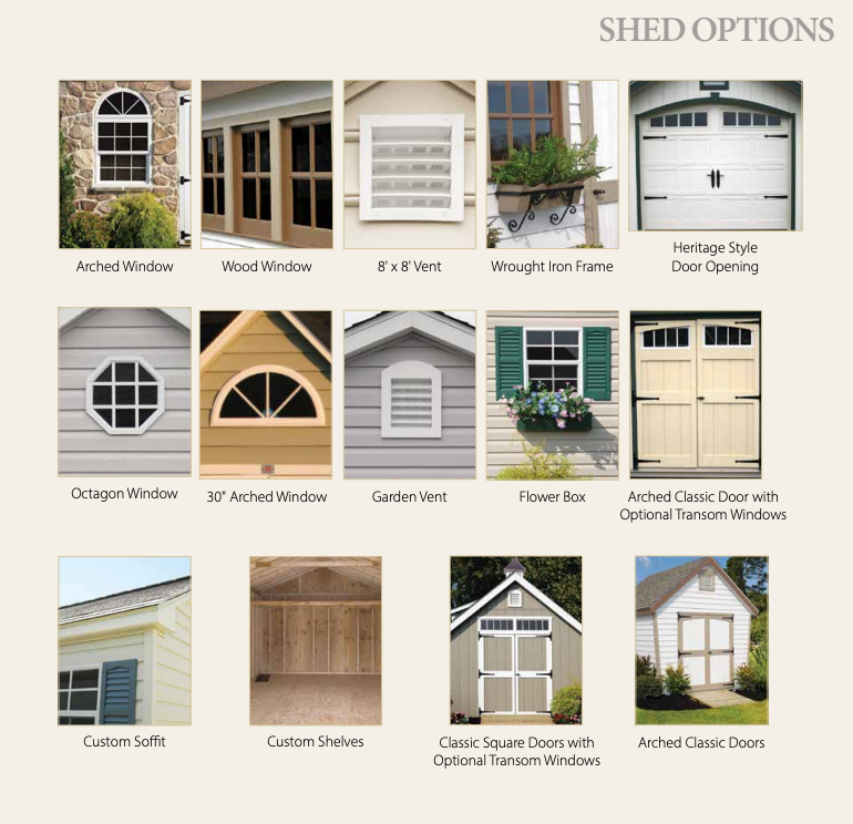 Design Options for Old Glory Sheds & Outdoors in Strasburg, PA