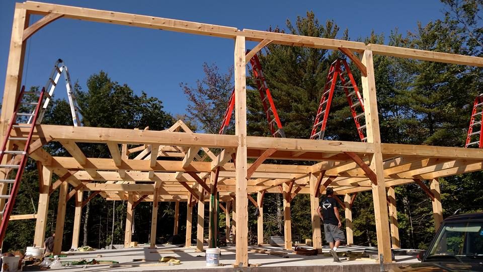 Exterior Renovations for Dresser Timber Frames in Dedham, ME