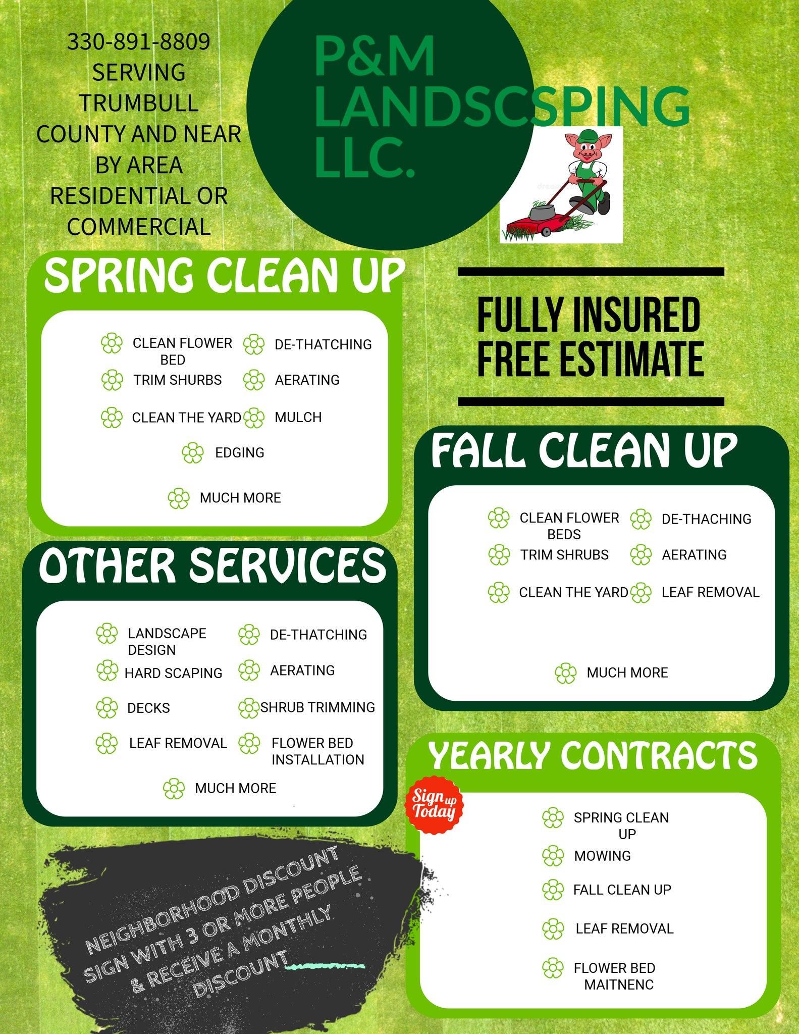  for P & M LANDSCAPING LLC in Trumbull County, Ohio