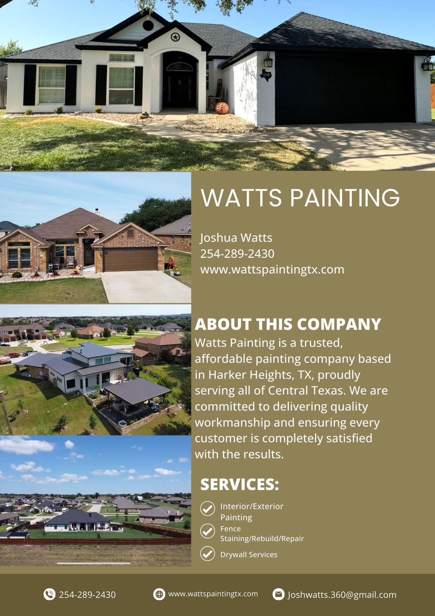  for Watts Painting in Killeen, TX