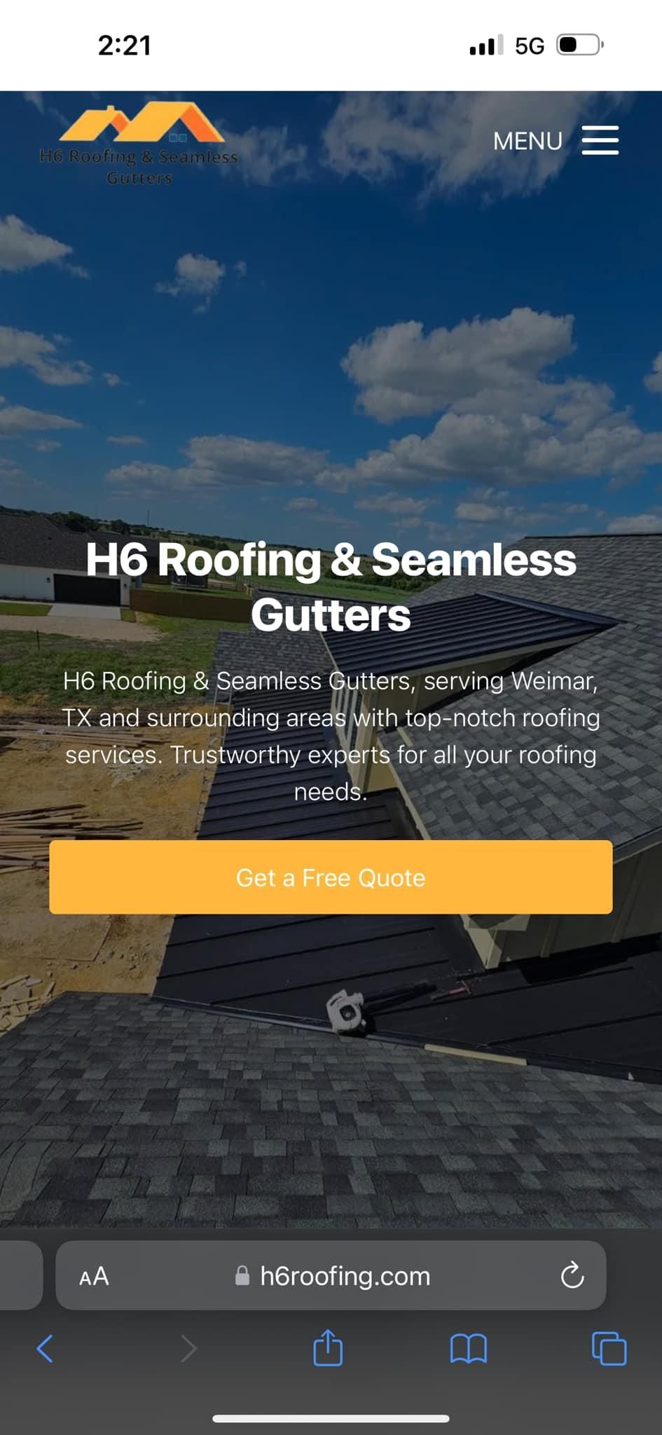  for H6 Roofing & Seamless Gutters in Weimar, TX