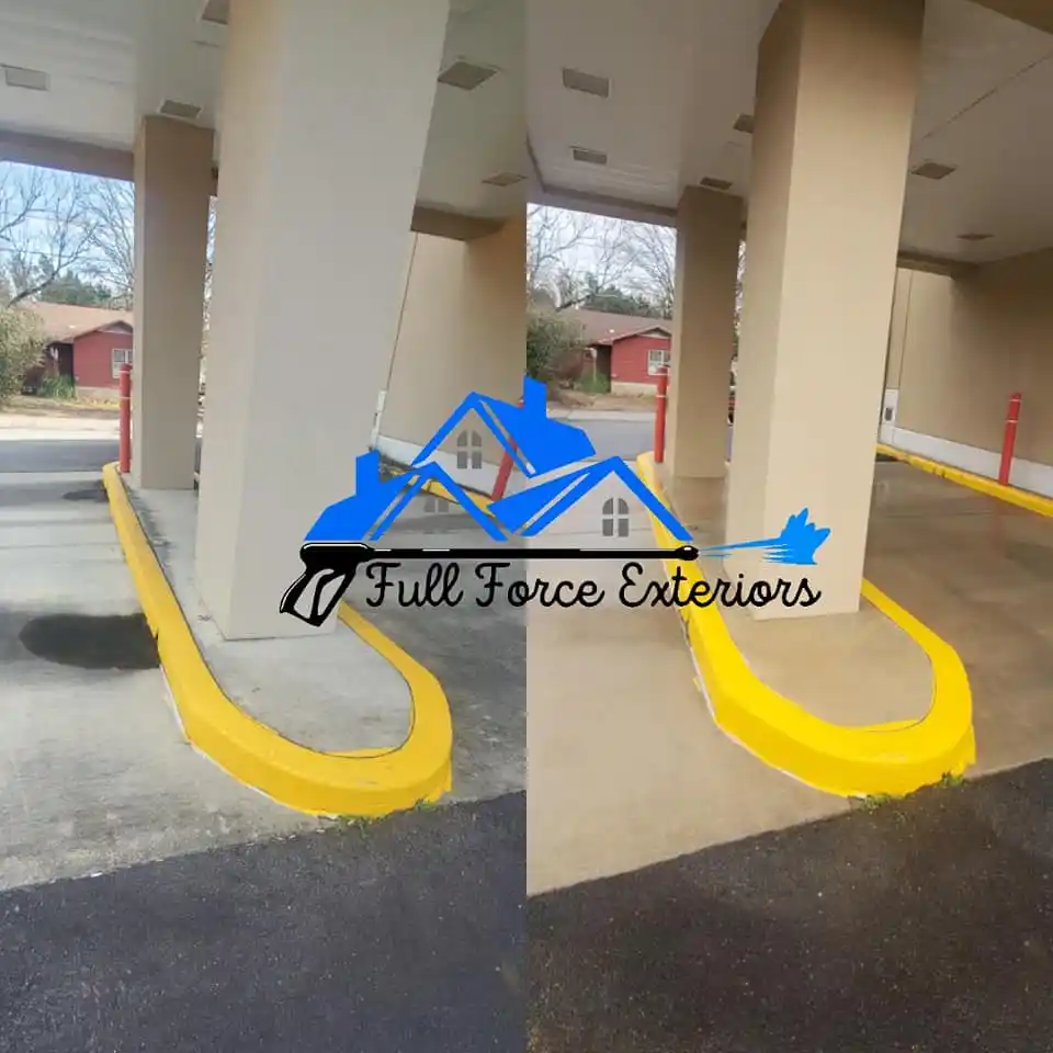 Driveway and Sidewalk Cleaning for Full Force Exteriors in Russellville, AR