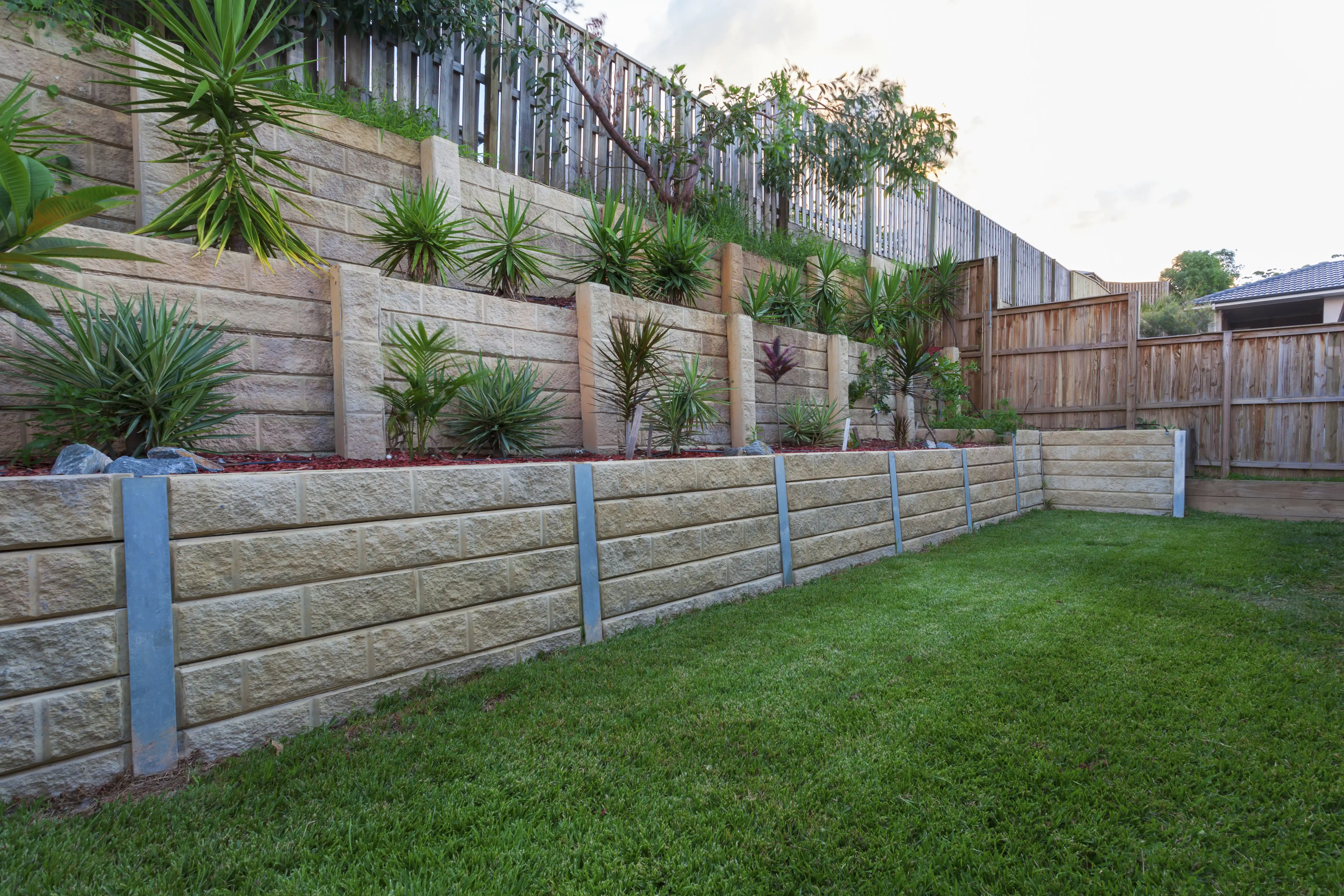 Retaining Wall Construction for Voyager Automated Solutions in Lebanon, OH