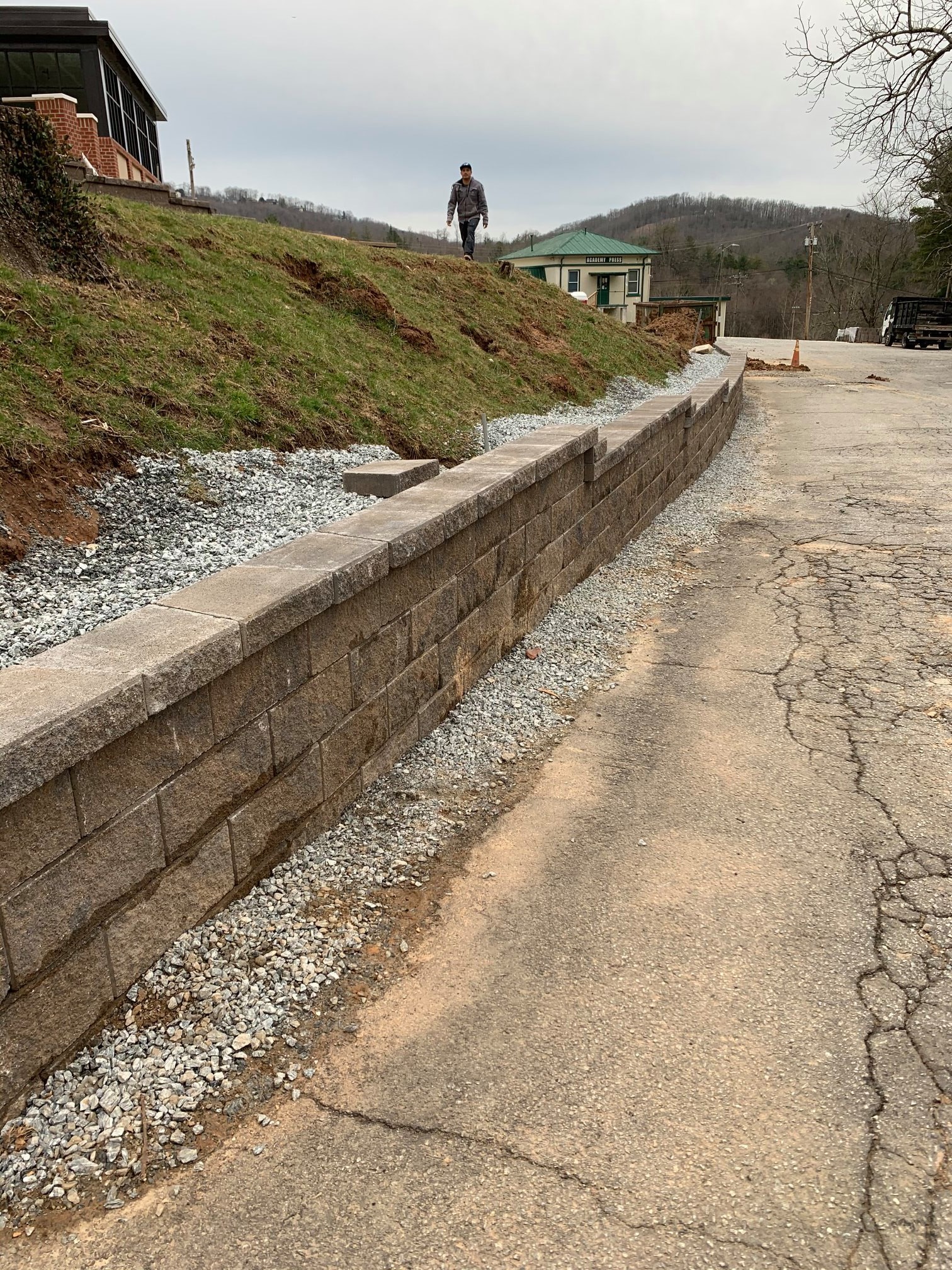 Retaining Wall Construction for HG Landscape Plus in Asheville, NC