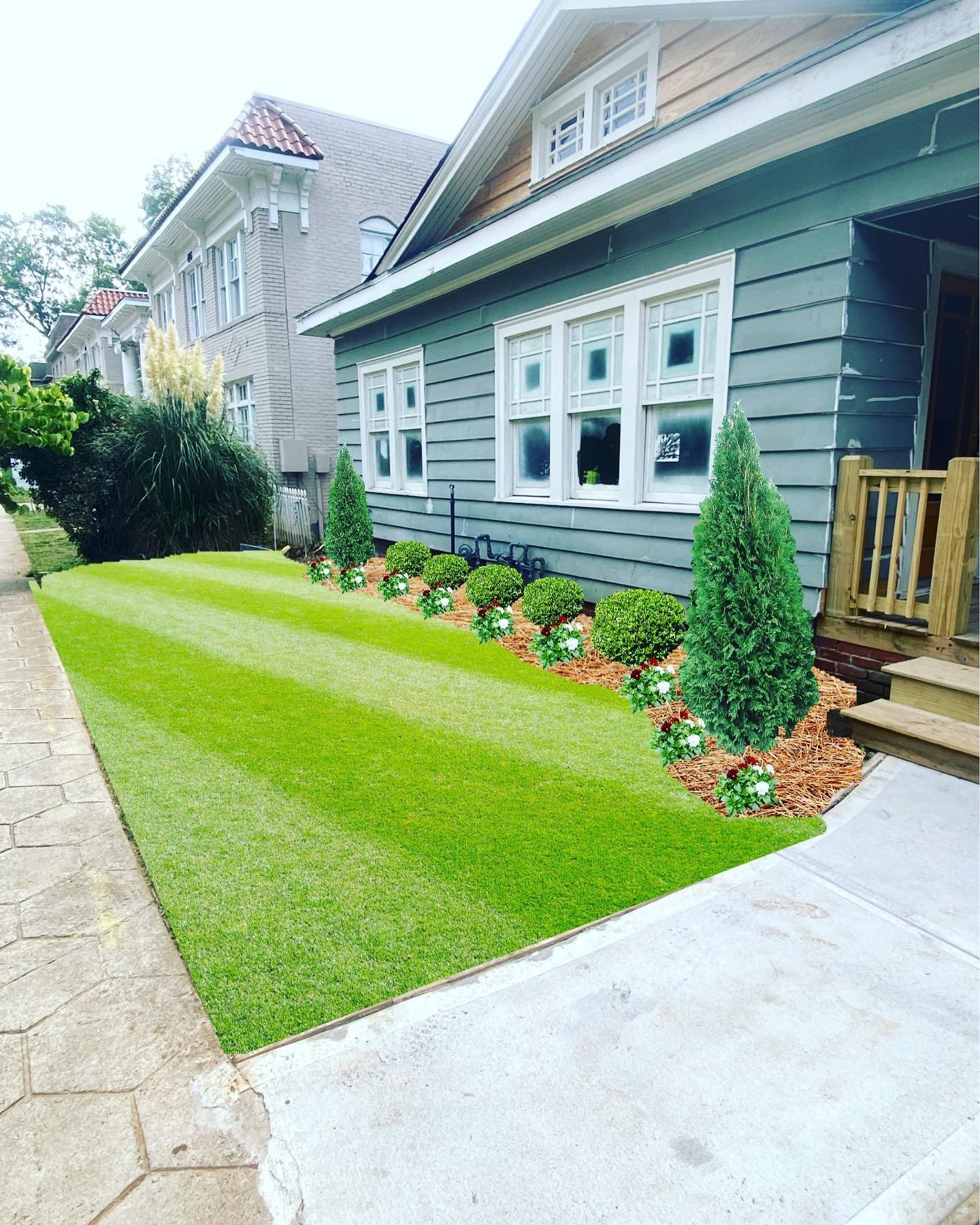 Sod Installation for Two Brothers Landscaping in Atlanta, Georgia
