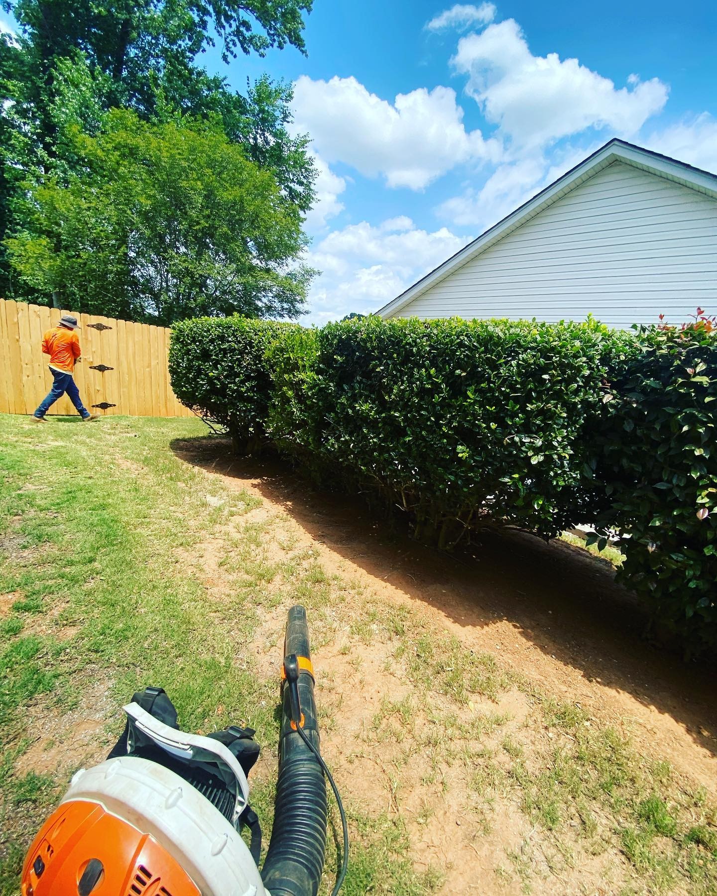 Mowing for Two Brothers Landscaping in Atlanta, Georgia